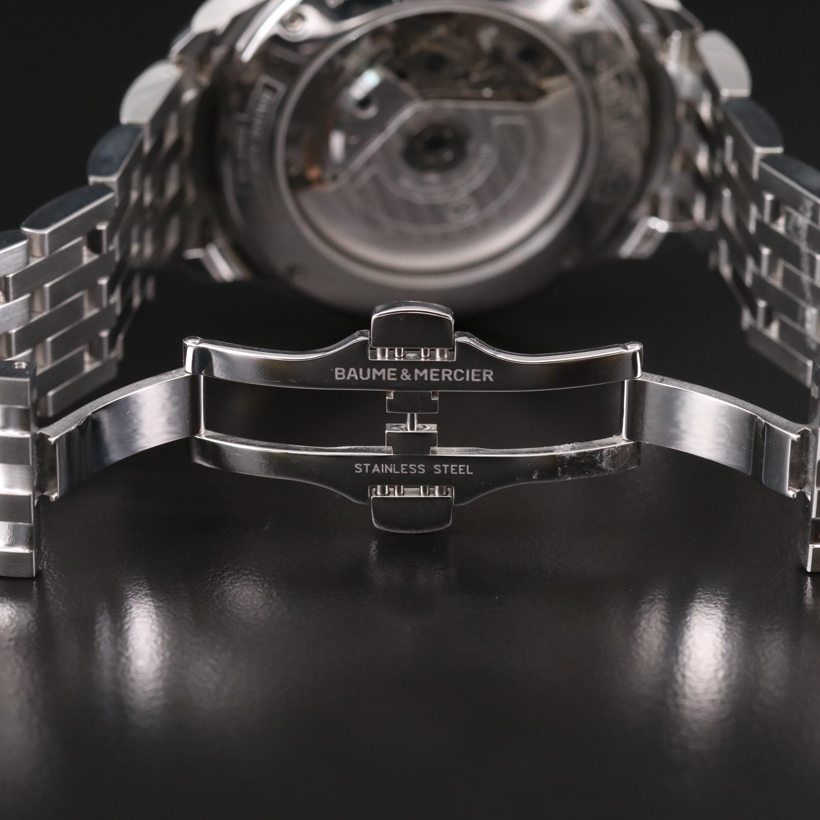 Baume & Mercier Clifton Chronograph Complete Calendar Stainless Steel Watch