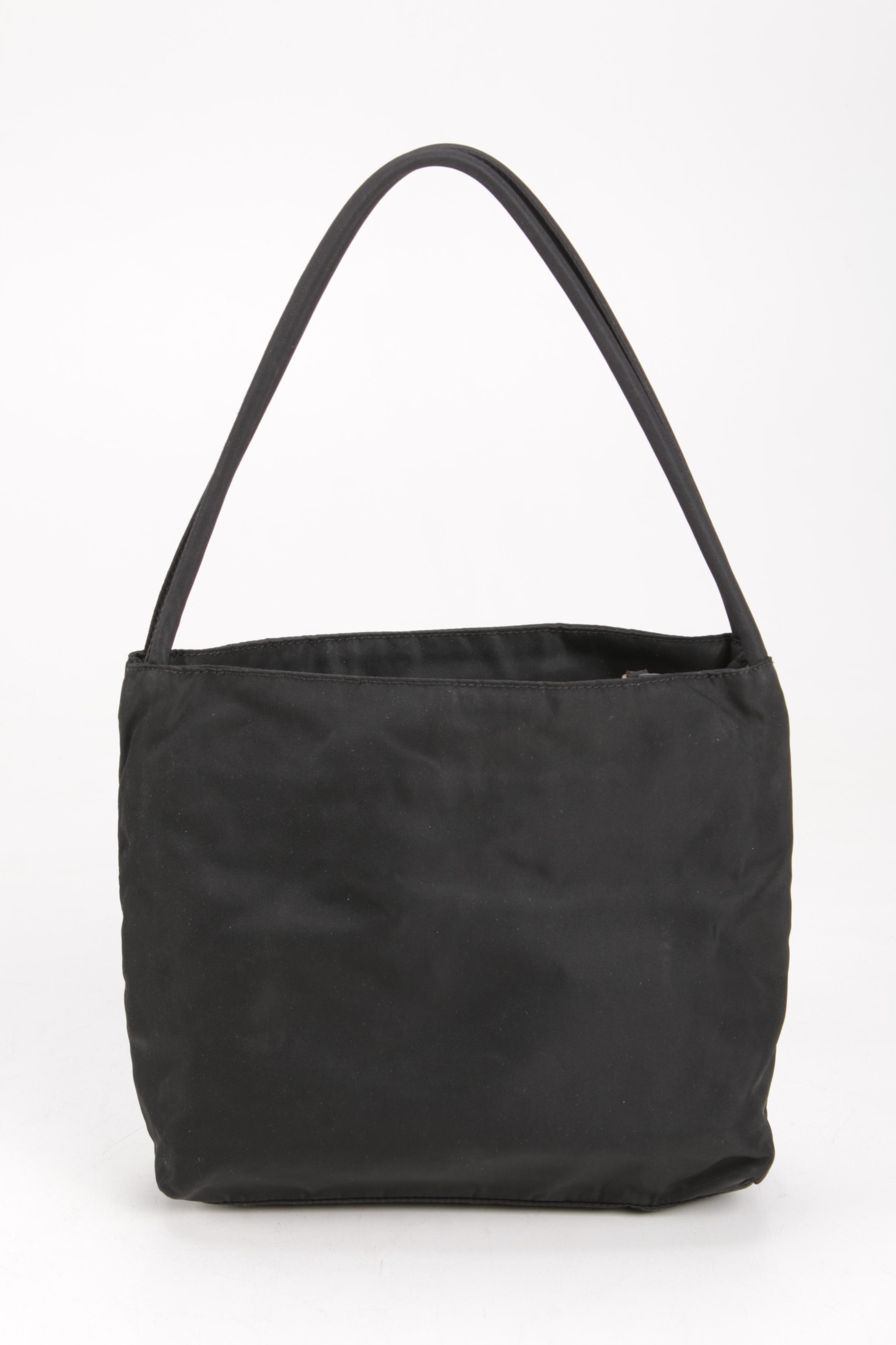 Prada Black Tessuto Nylon Top Handle Bag