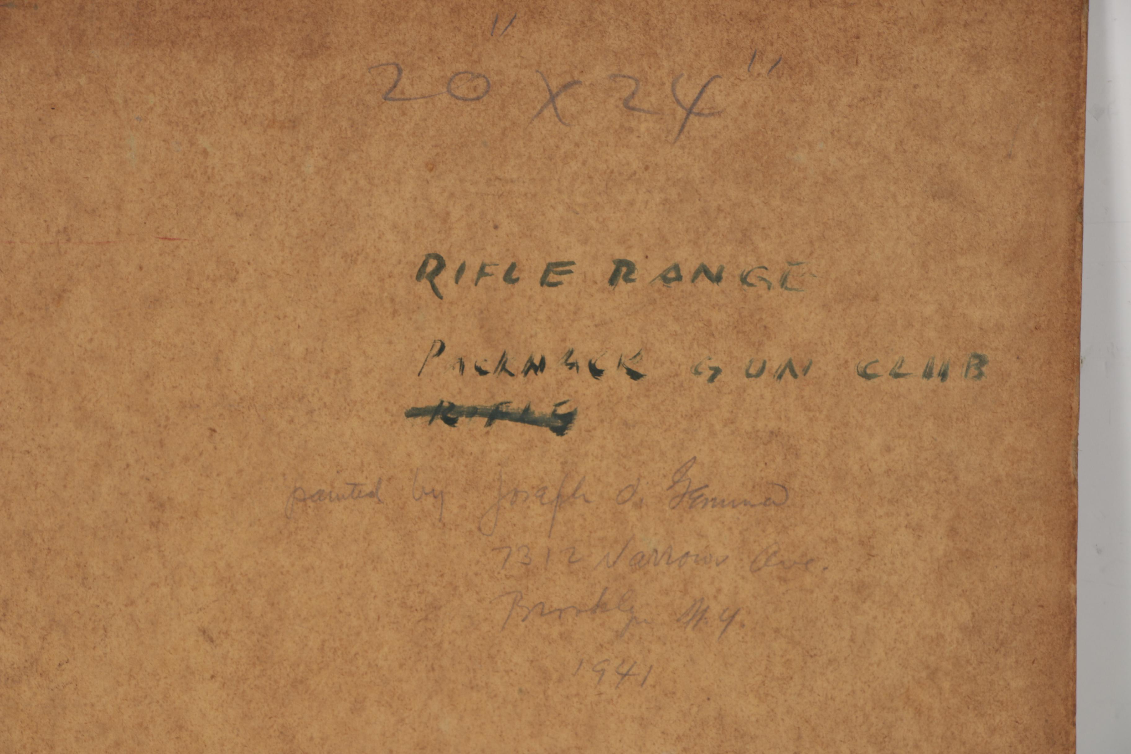 Joseph Di Gemma Oil Painting "Rifle Range", 1941