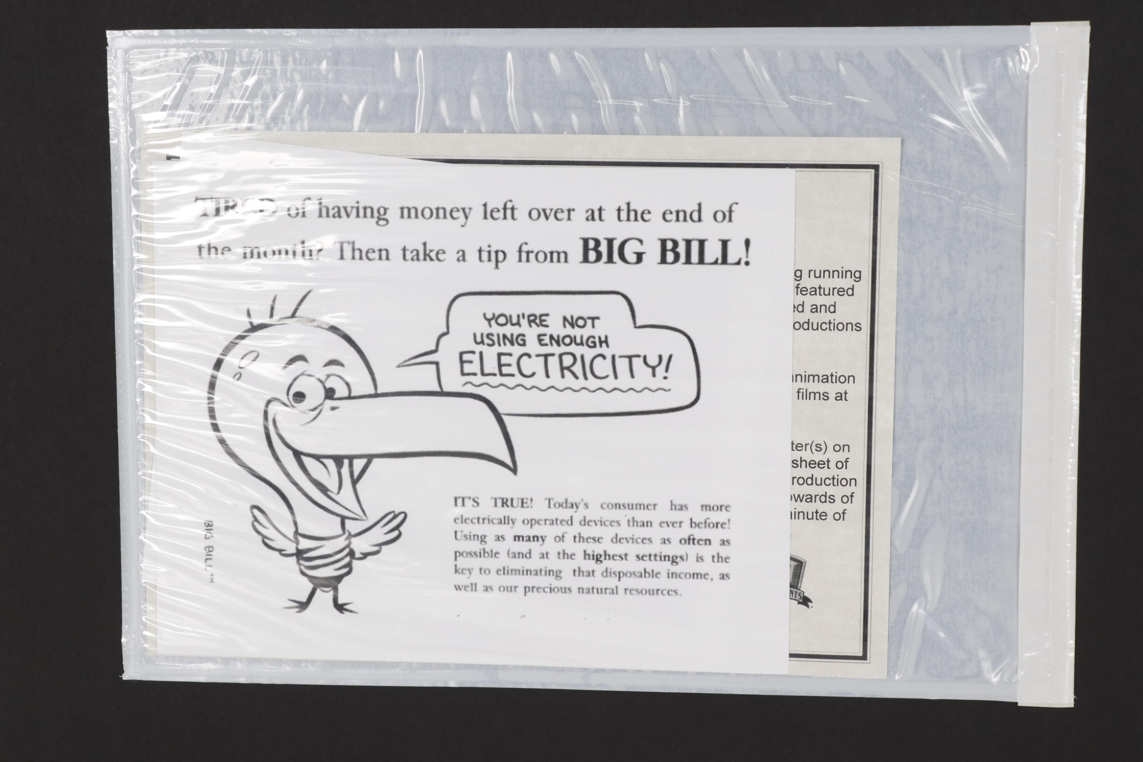 Commonwealth Edison Power Company Commercial Production Cels and Drawings