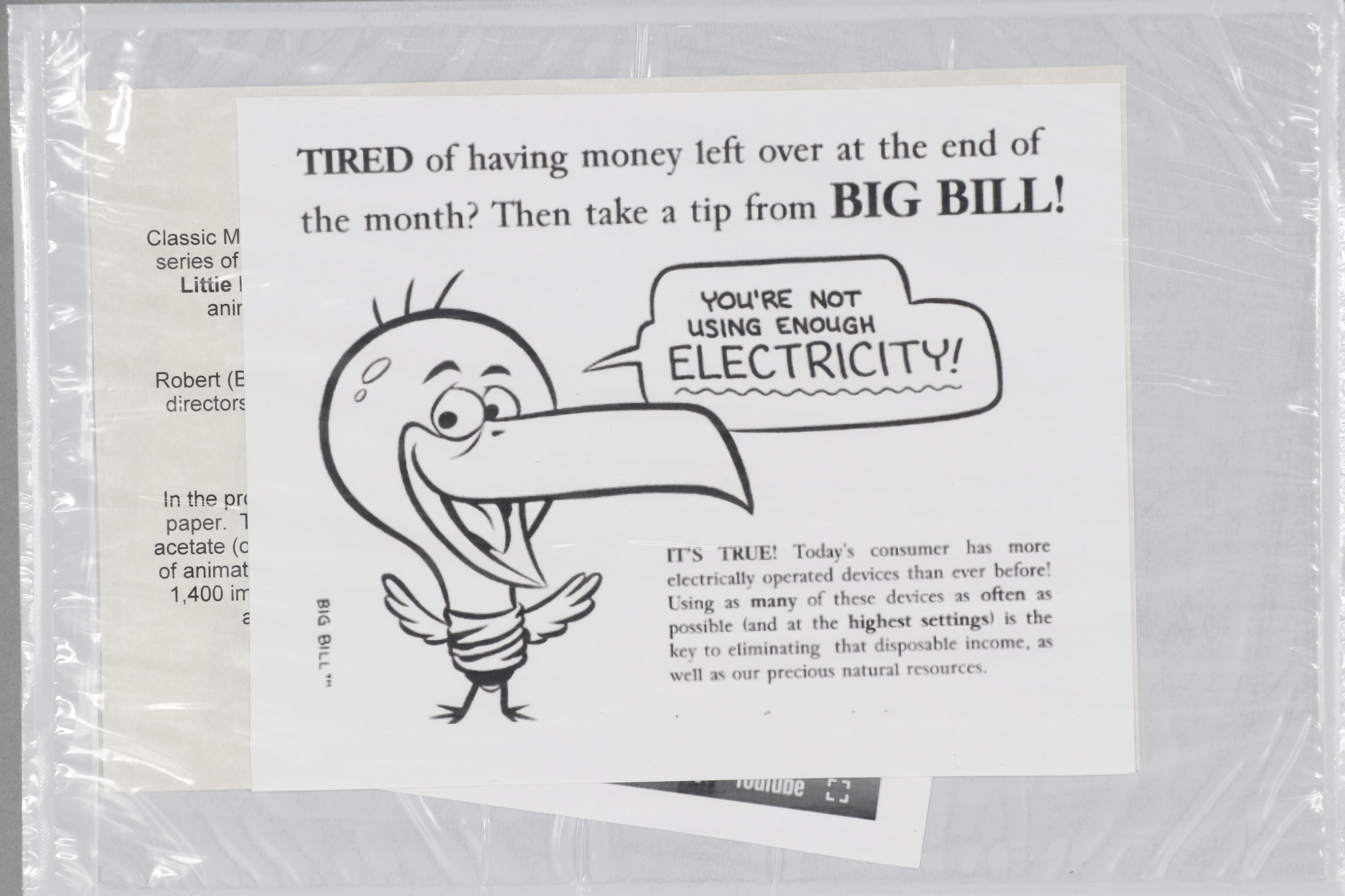 Commonwealth Edison Power Company Commercial Production Cels and Drawings