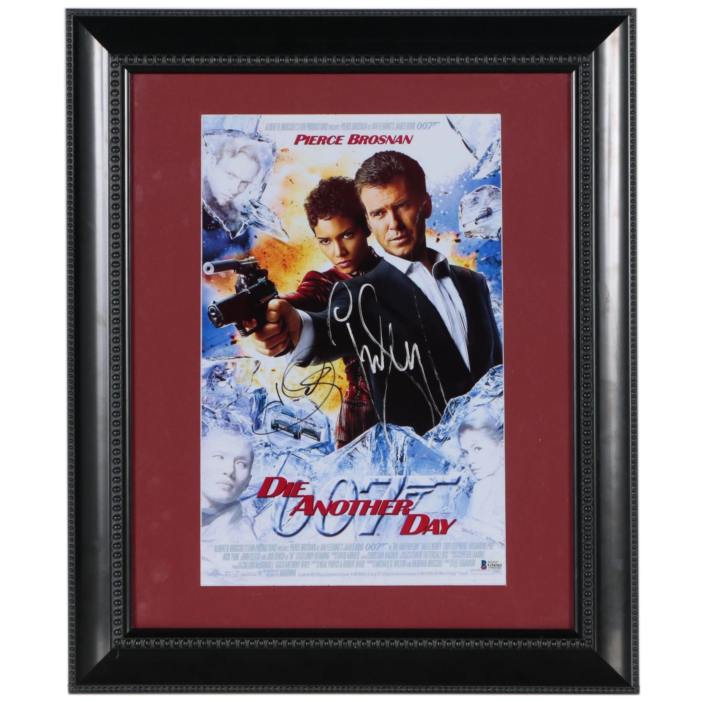 Halle Berry and Pierce Bronson Signed "Die Another Day" Display, Beckett COA
