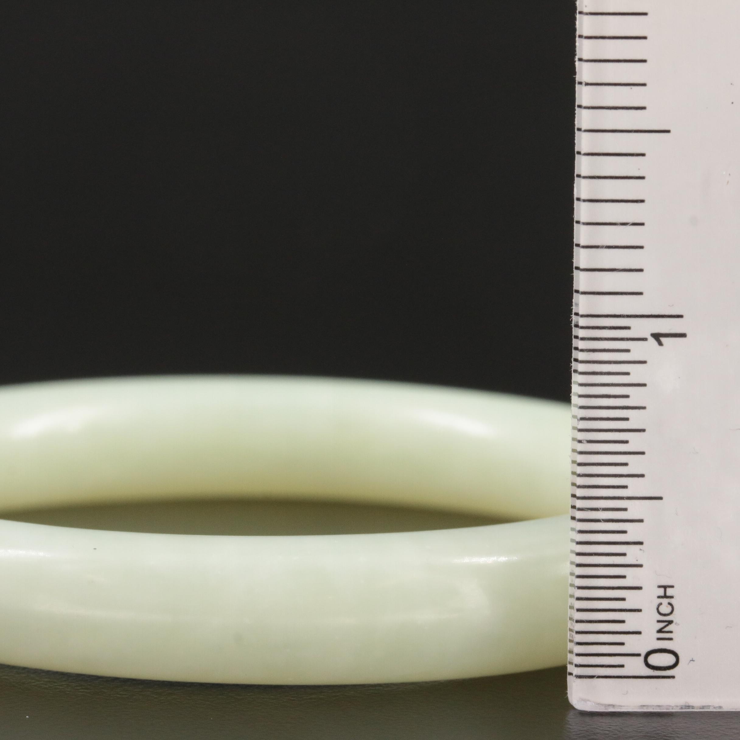 Carved Jadeite Bangle Bracelet