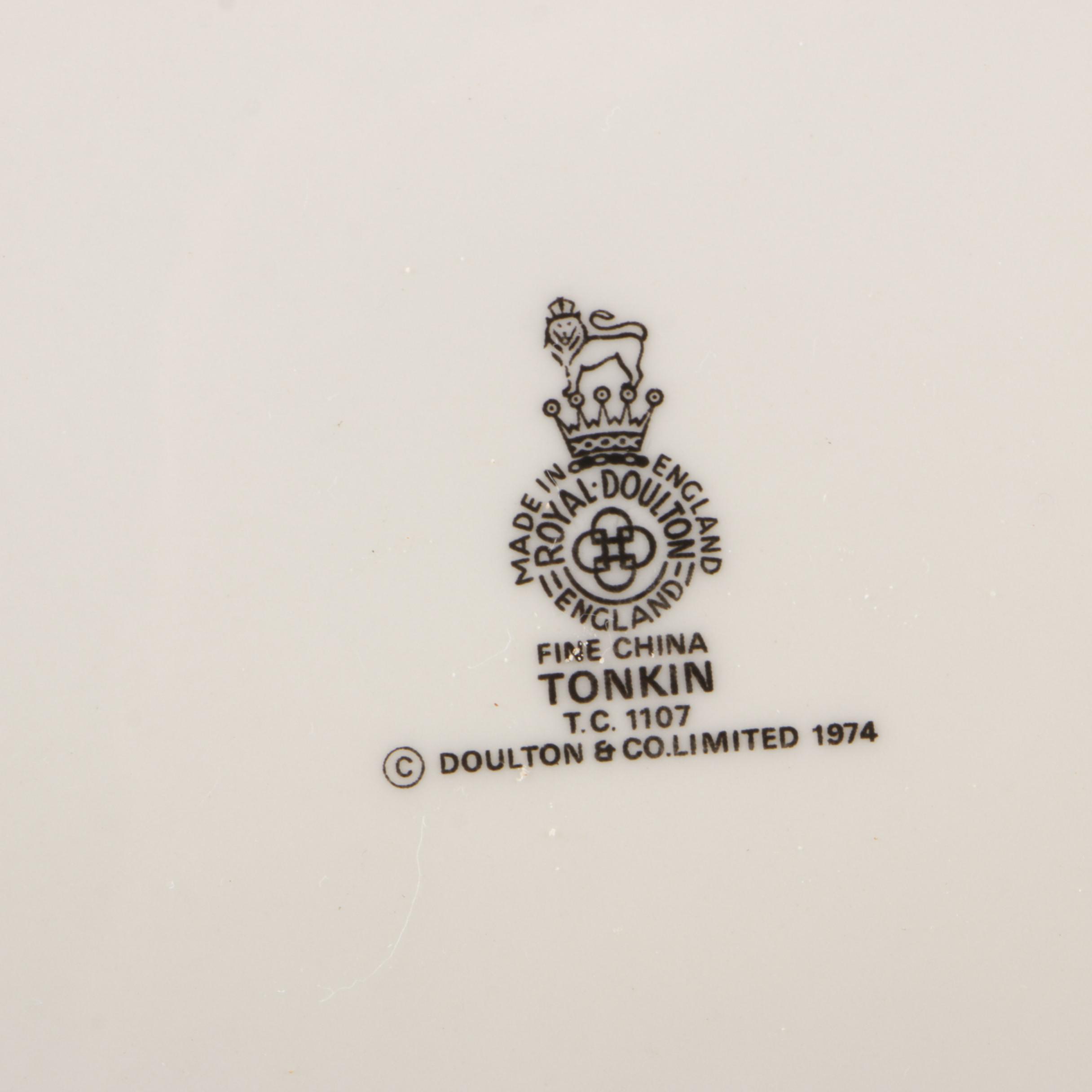 Royal Doulton "Tonkin" Bone China Dinner Plates, 1974–1992