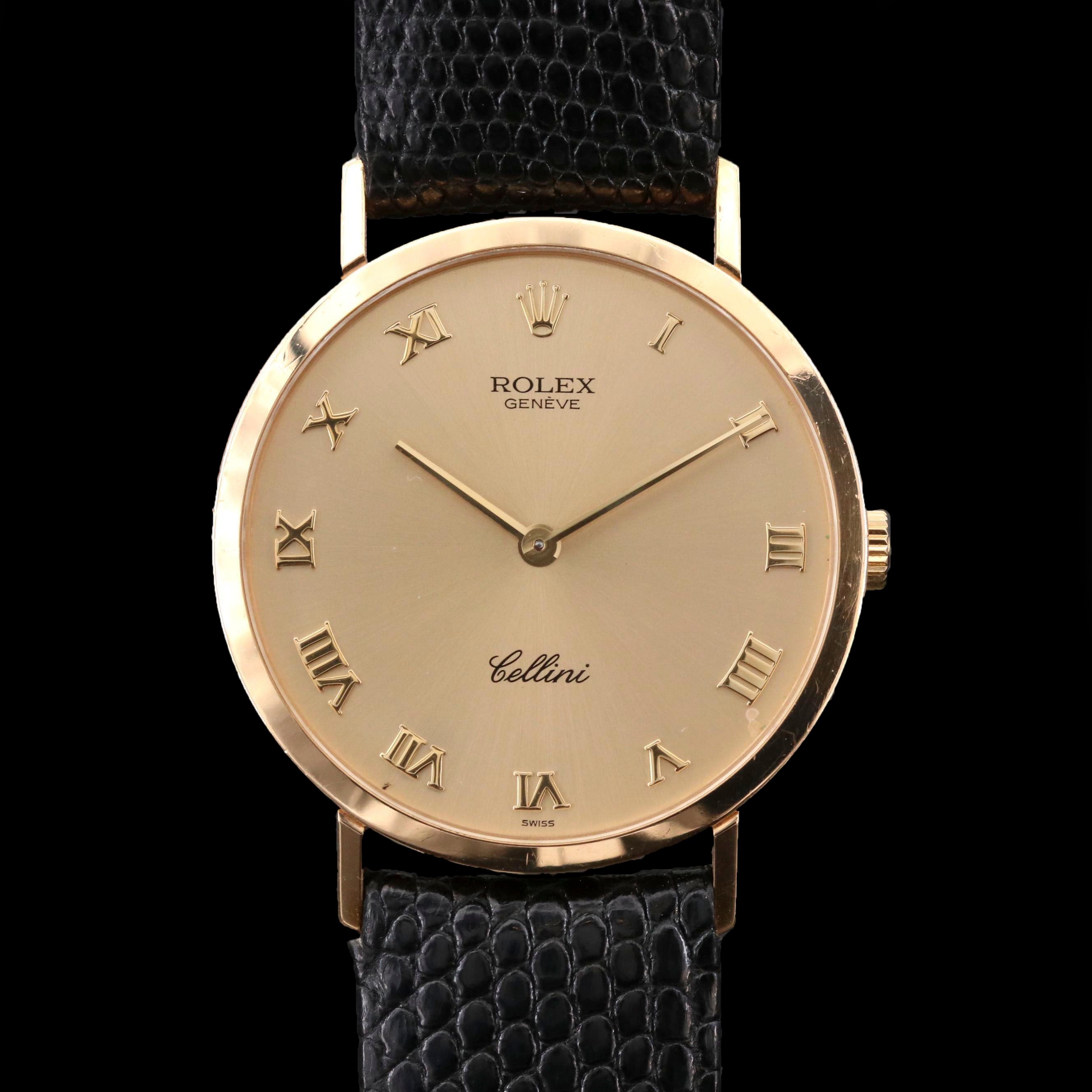 Rolex Cellini 18K Gold Stem Wind Watch, 1997