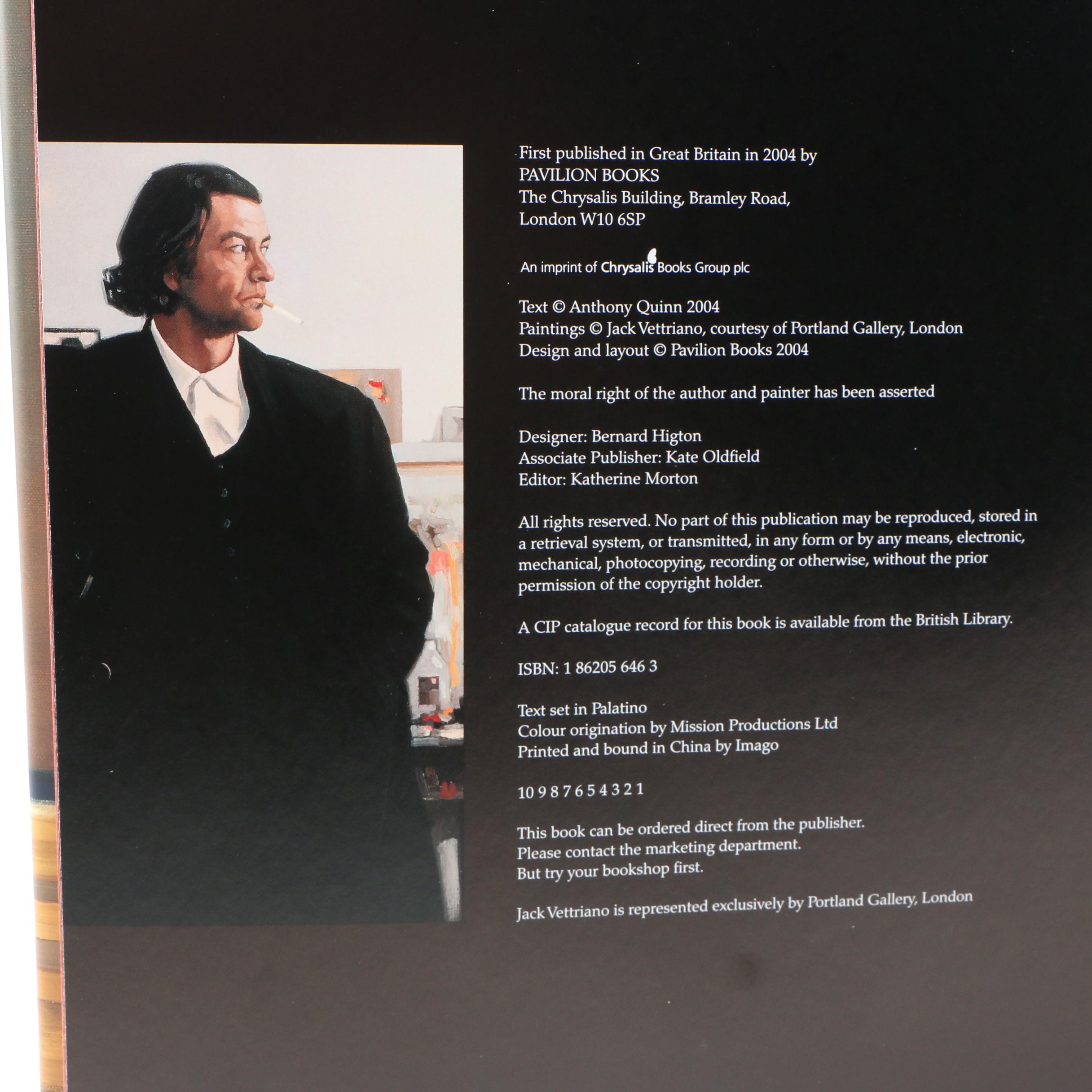 Signed First Edition "Jack Vettriano", Text by Anthony Quinn