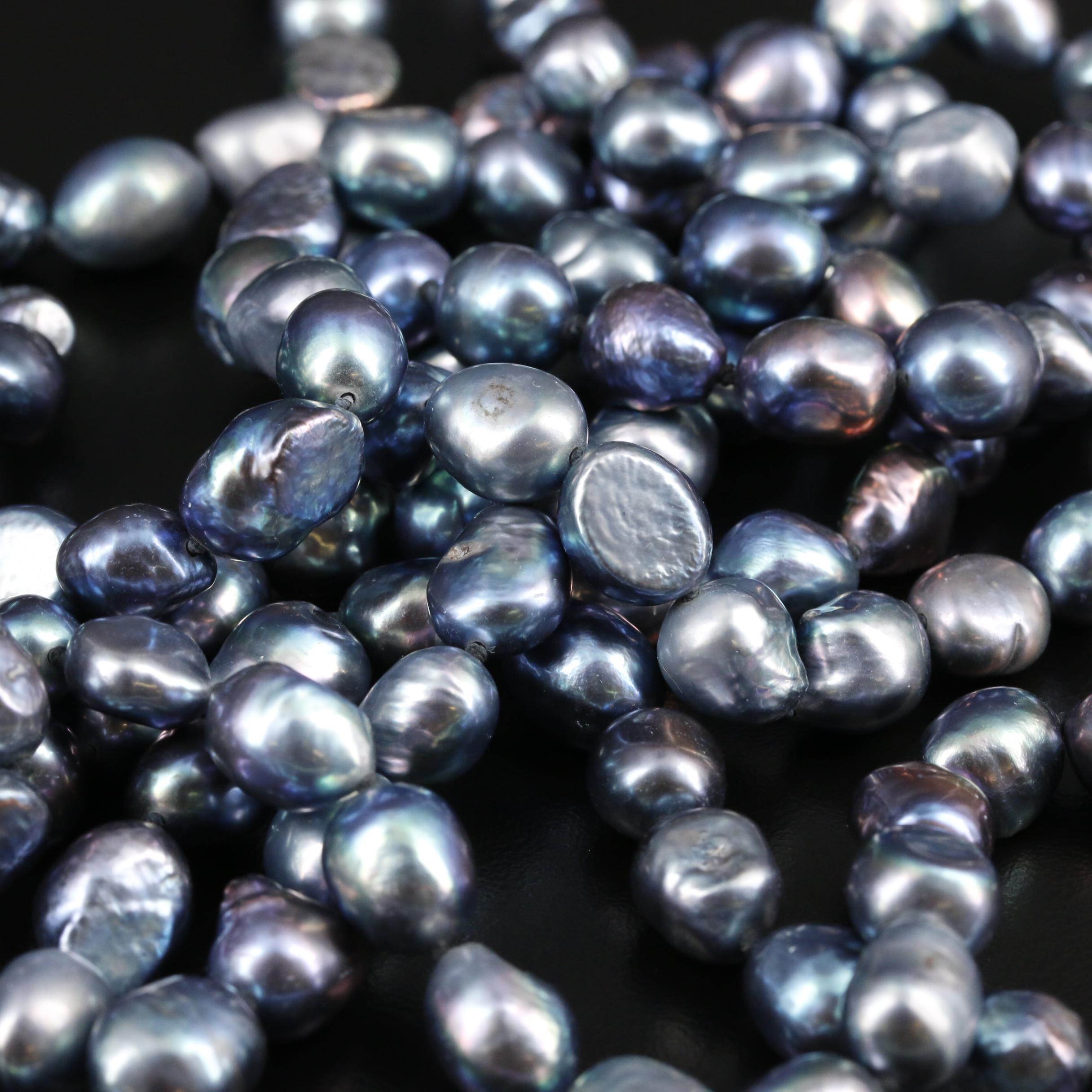 Endless Dark Pearl Necklace