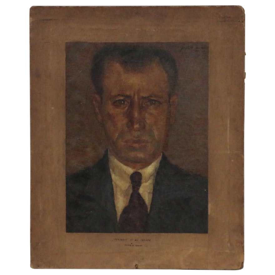 Joseph Di Gemma Oil Painting "Portrait of My Father", 1932