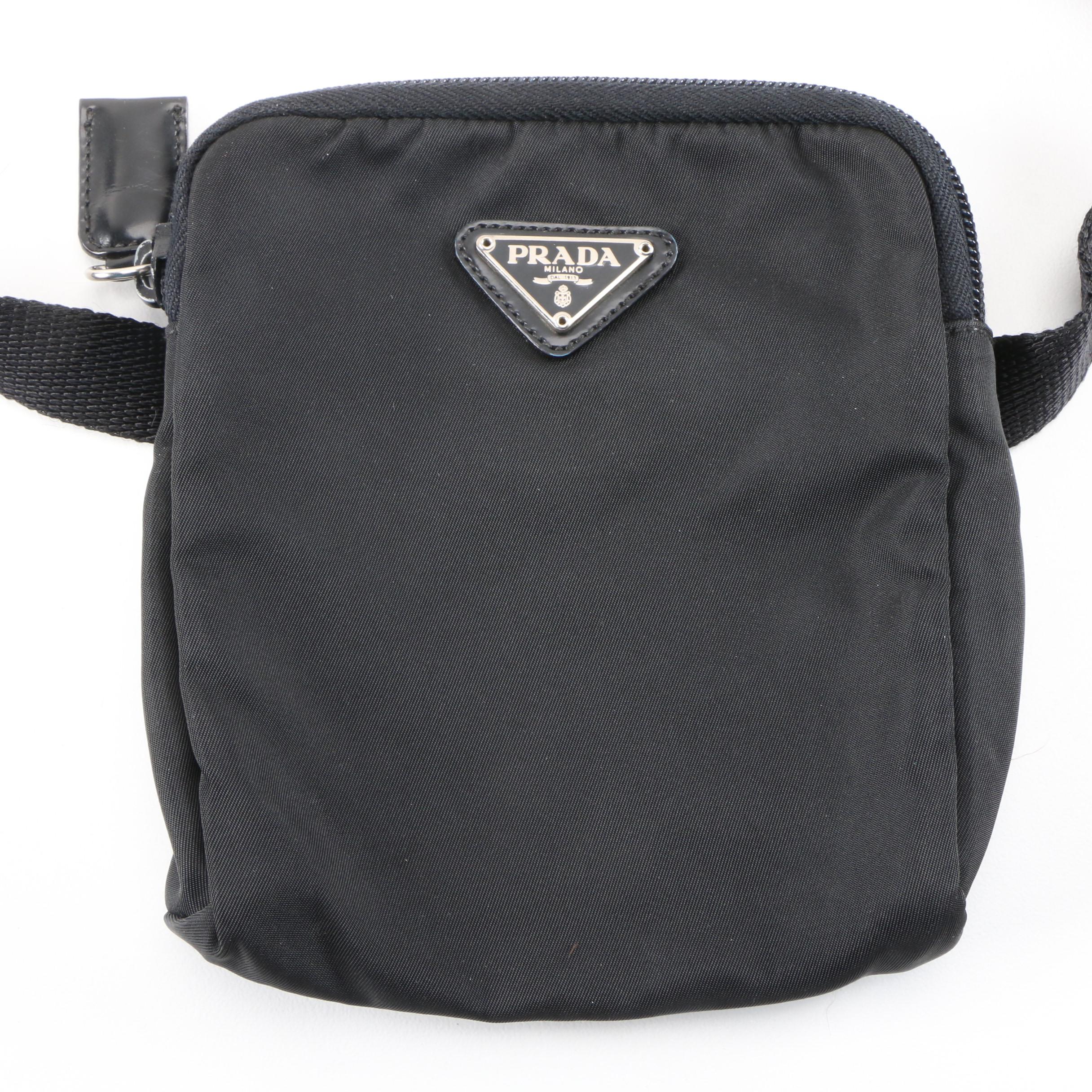 Prada Belt Bag in Black Tessuto Nylon, Vintage