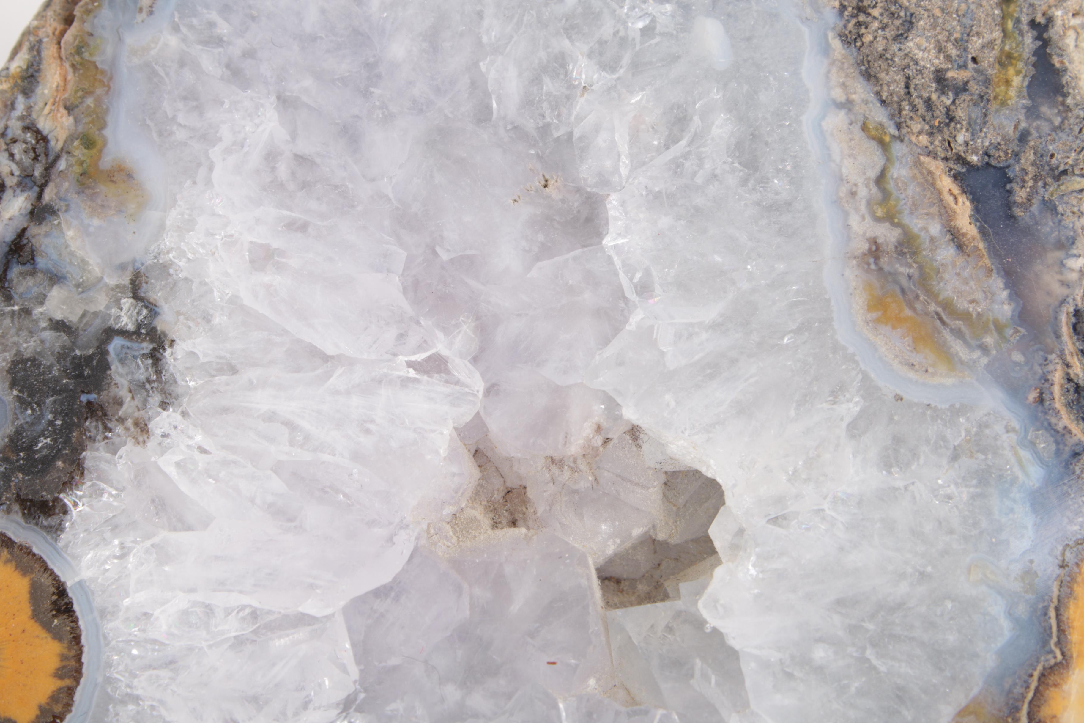 Quartz Geode and Iron Ore Slag Specimens