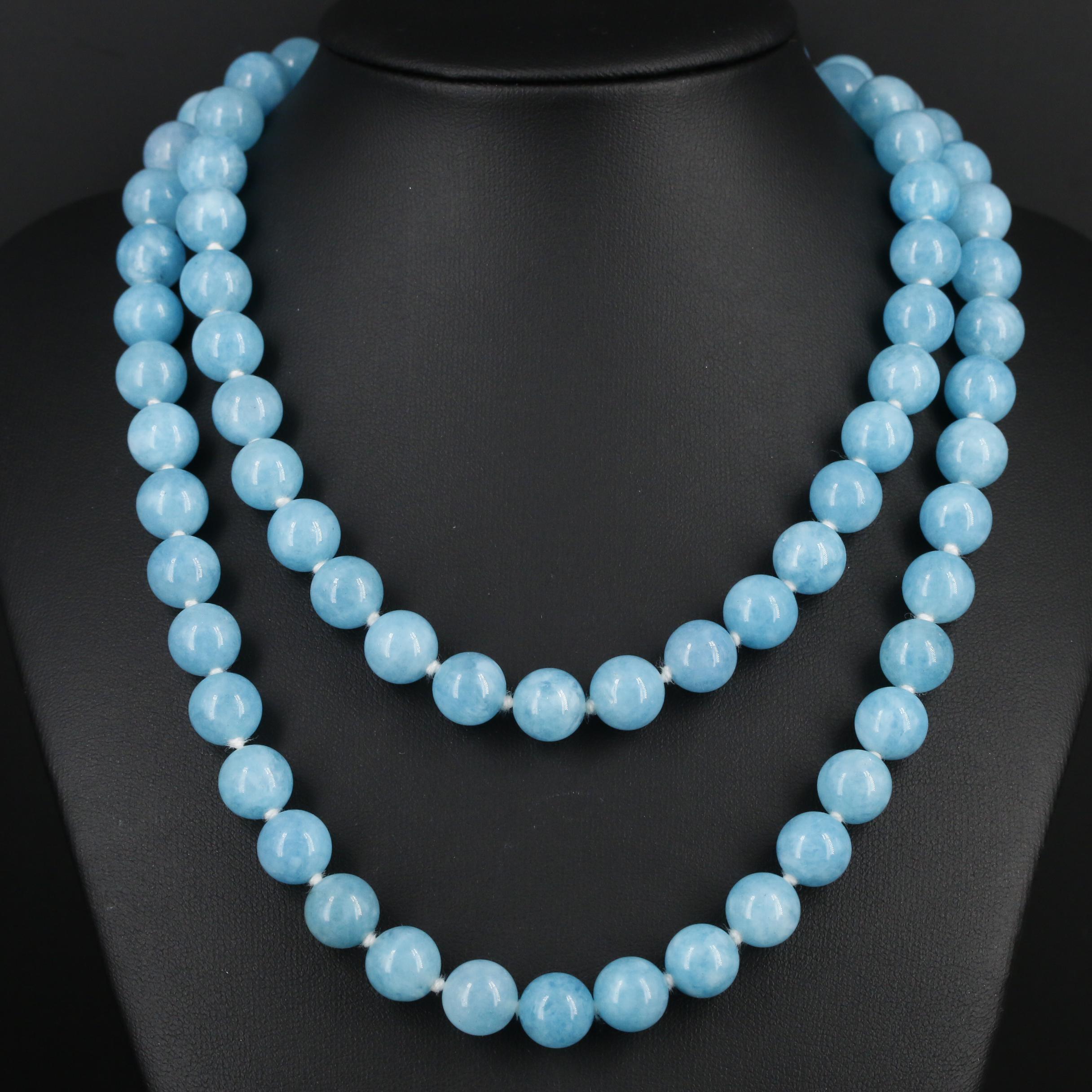 Endless Beaded Quartzite Necklace