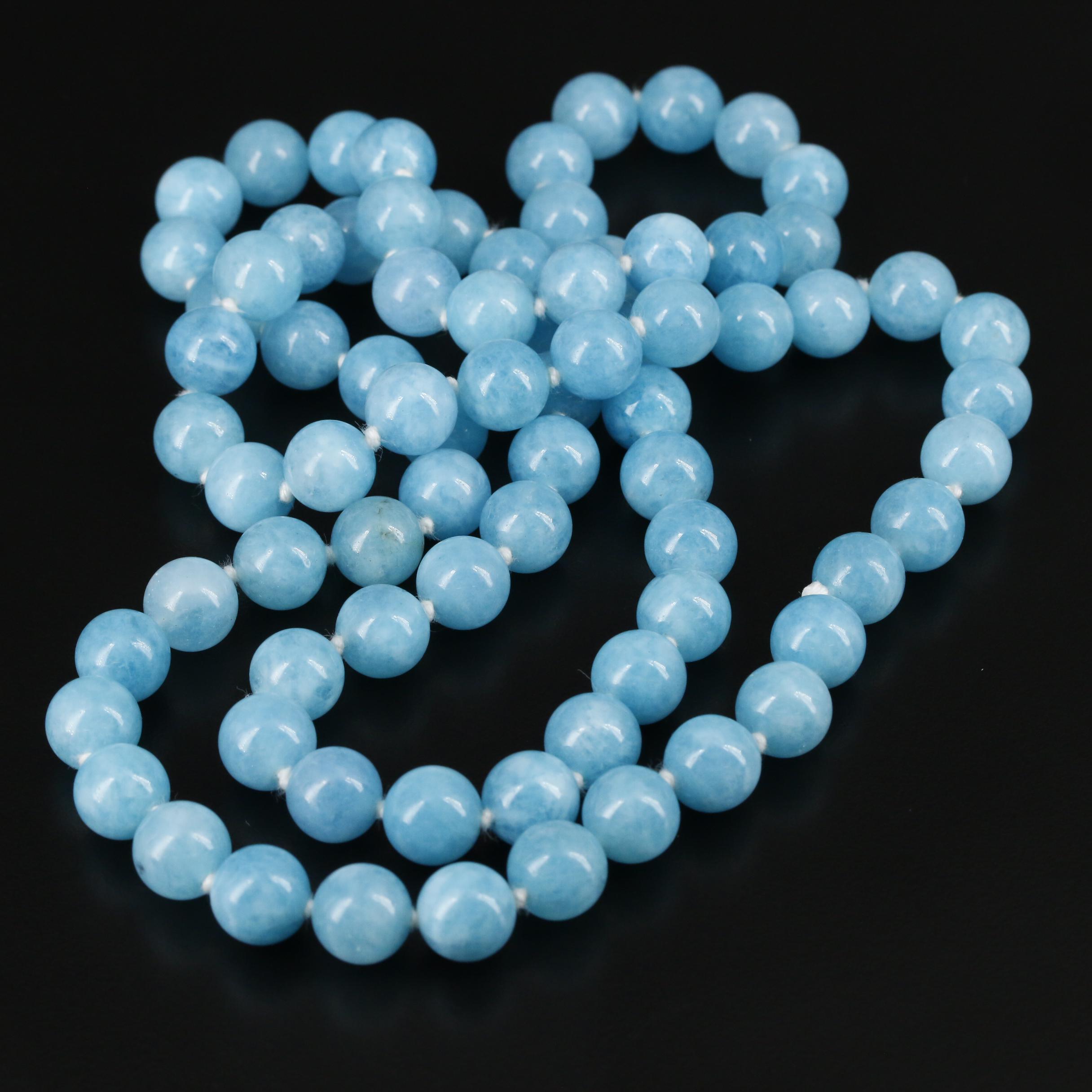 Endless Beaded Quartzite Necklace