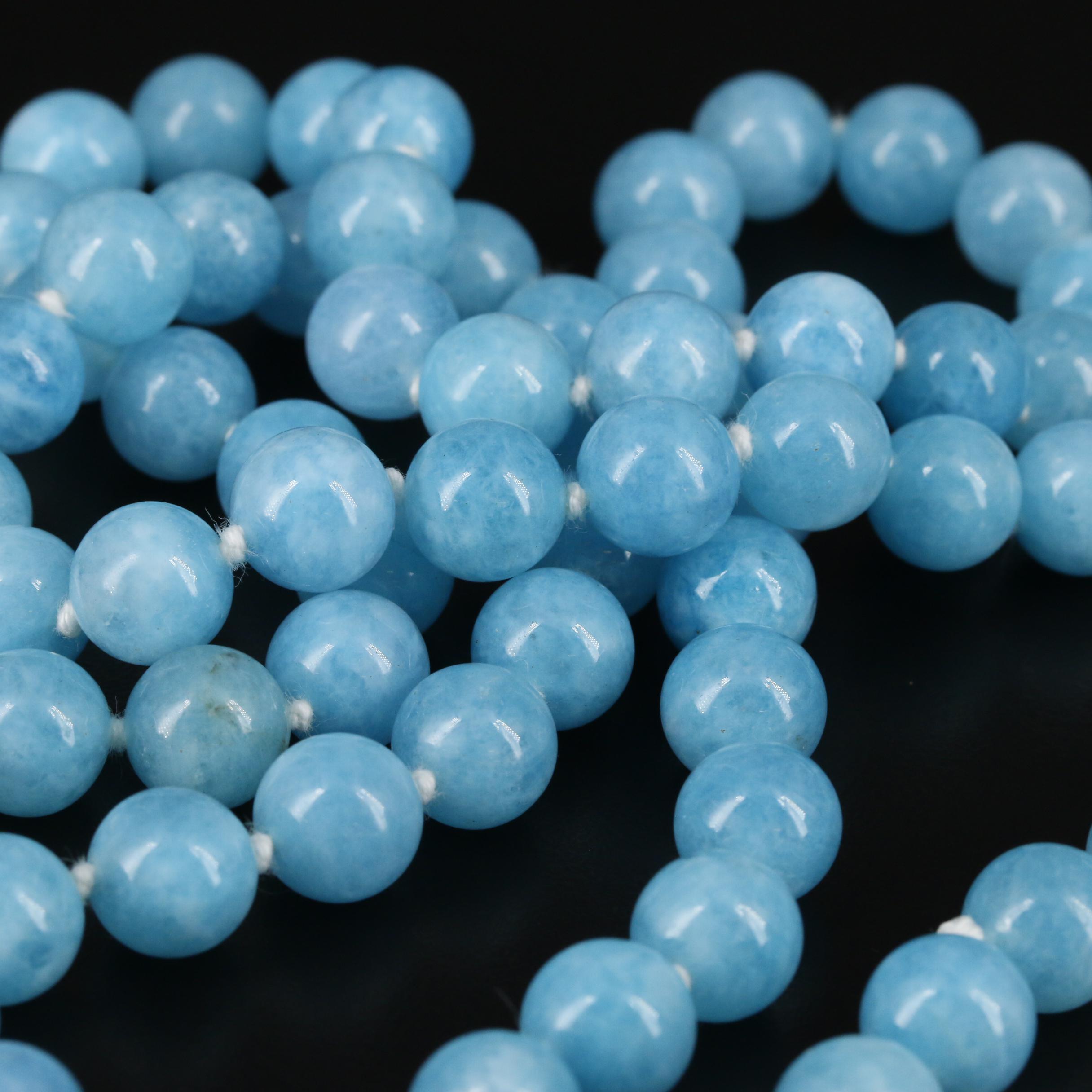 Endless Beaded Quartzite Necklace