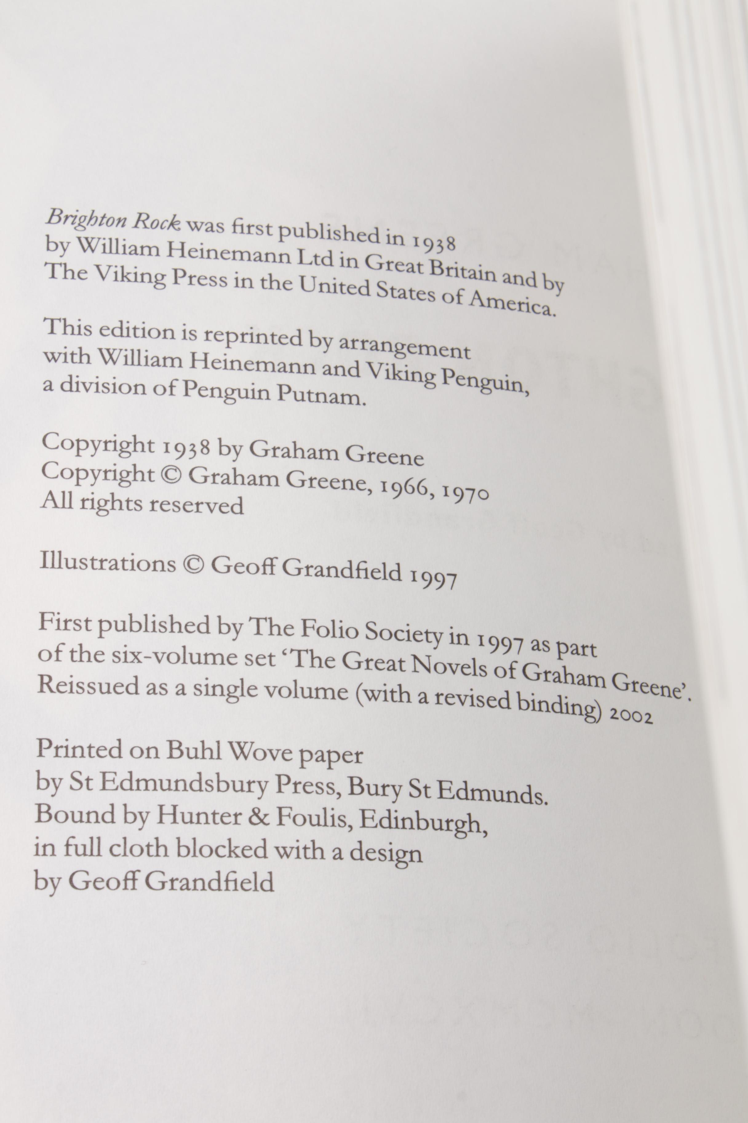 The Folio Society Book Editions Including Novels by Graham Greene