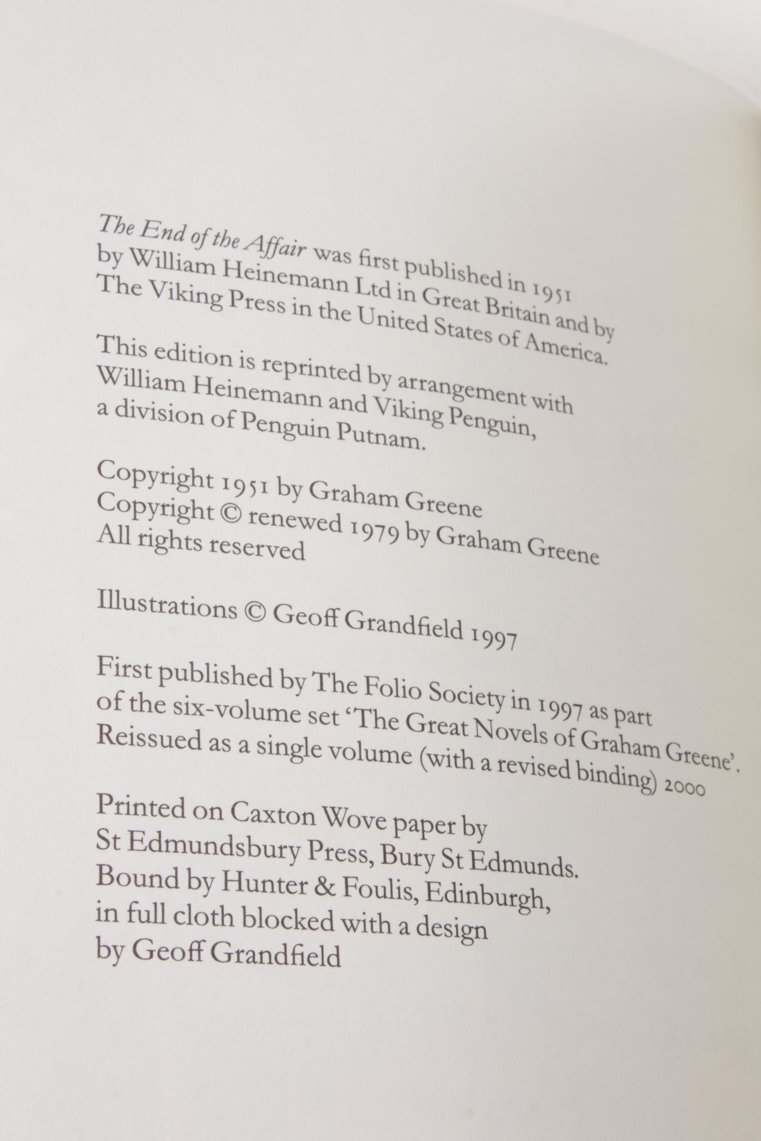 The Folio Society Book Editions Including Novels by Graham Greene