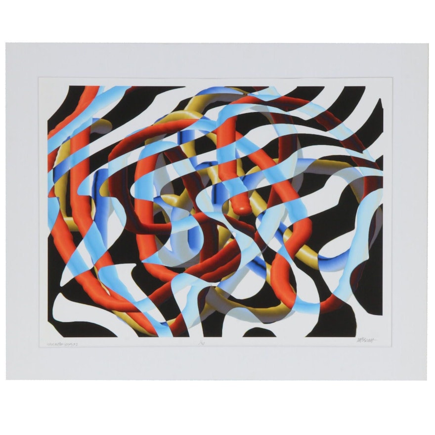 James Massena March Op Art Inkjet Print "Wave Motion Series #2"