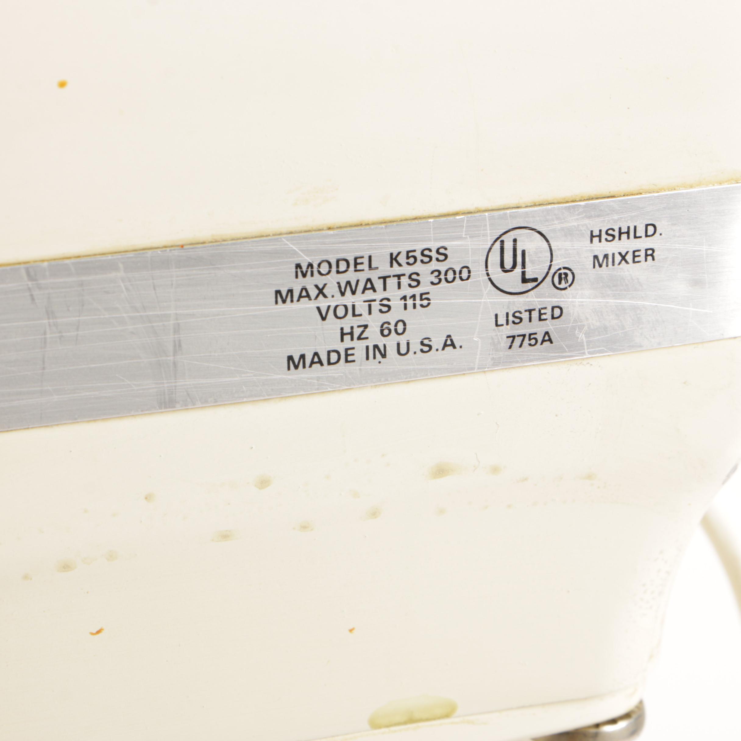 KitchenAid Hobart K5SS Professional Stand Mixer with Whisk and Paddle Attachment