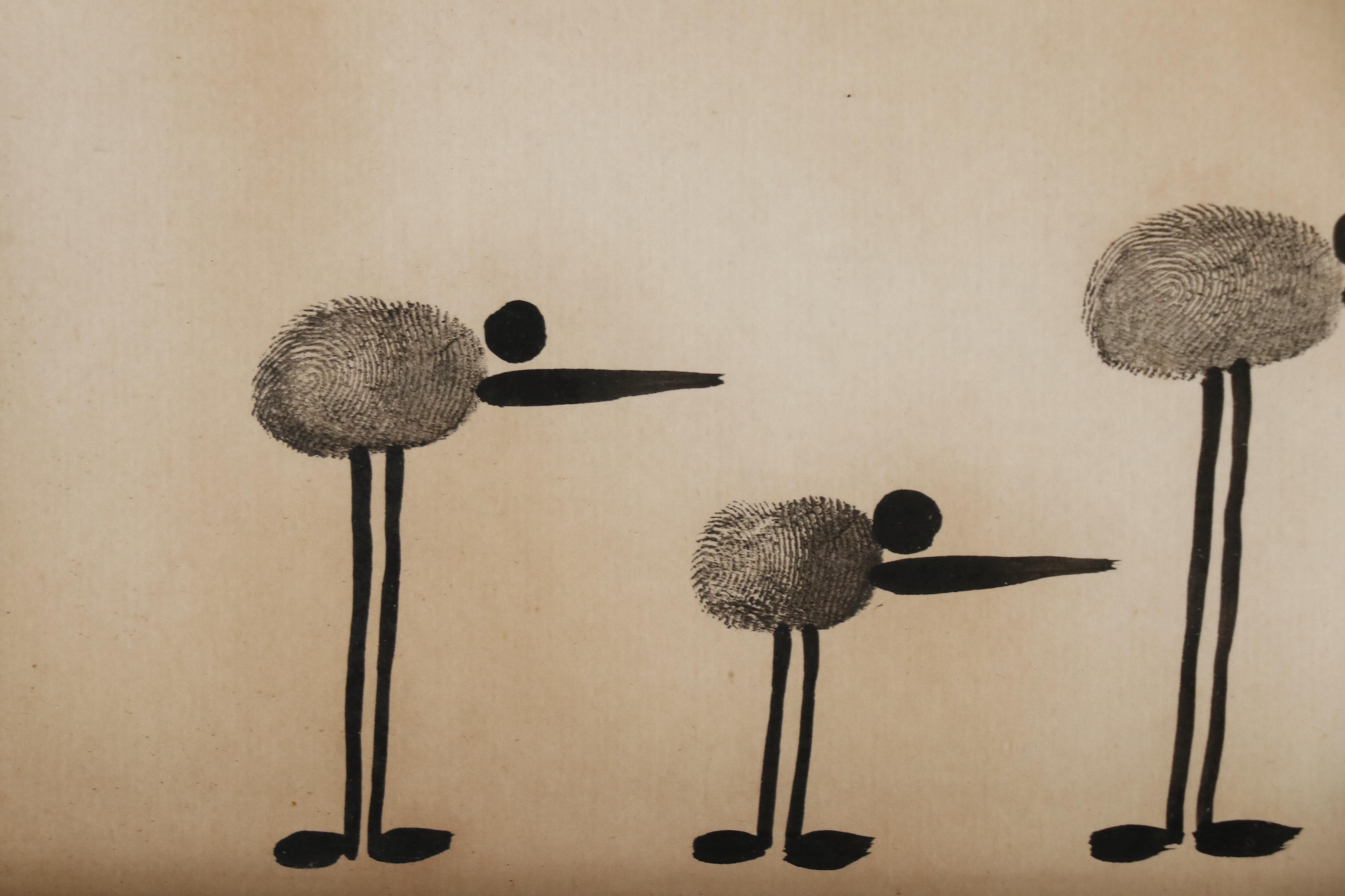 Emil Fingerprint Ink Drawing