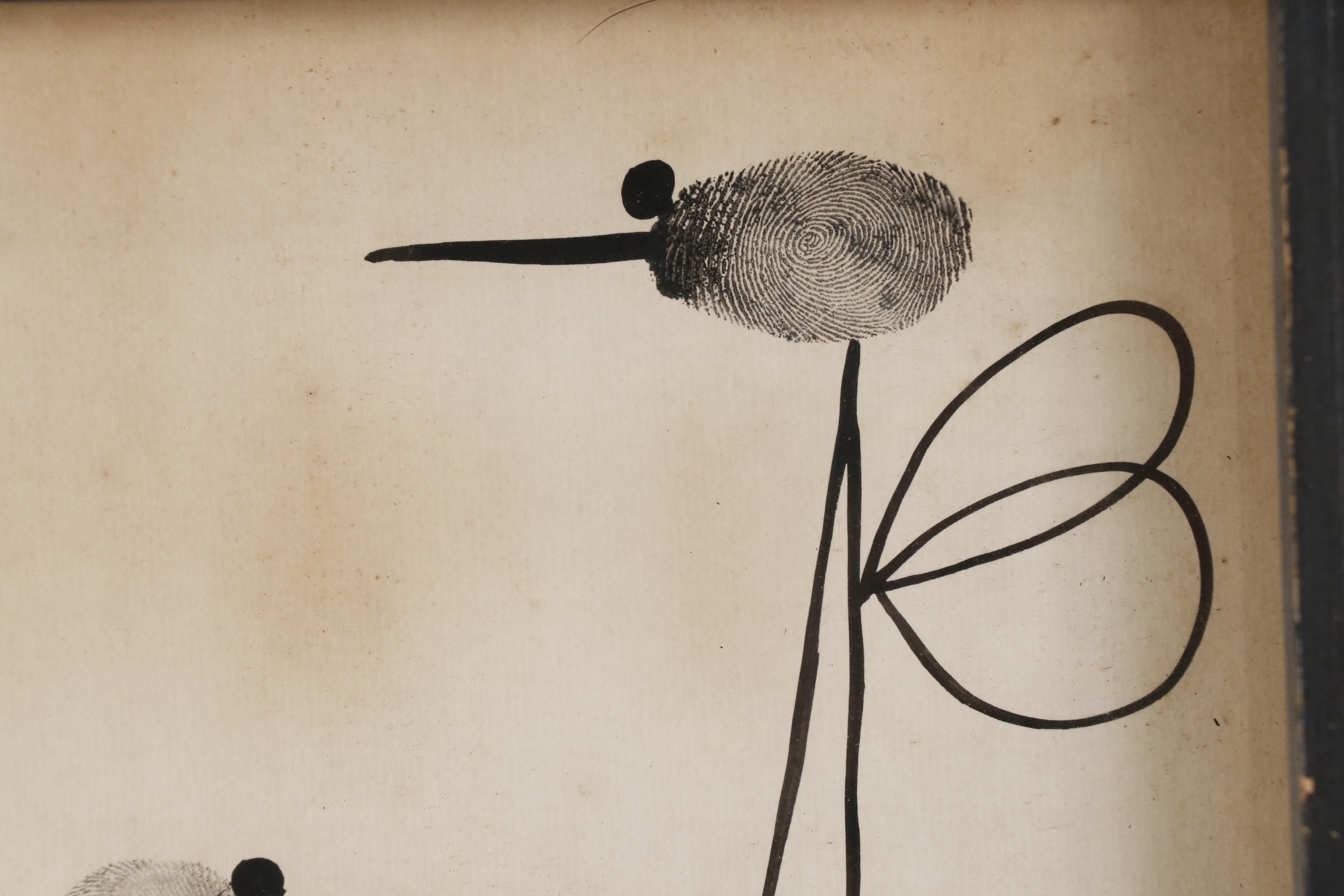 Emil Fingerprint Ink Drawing