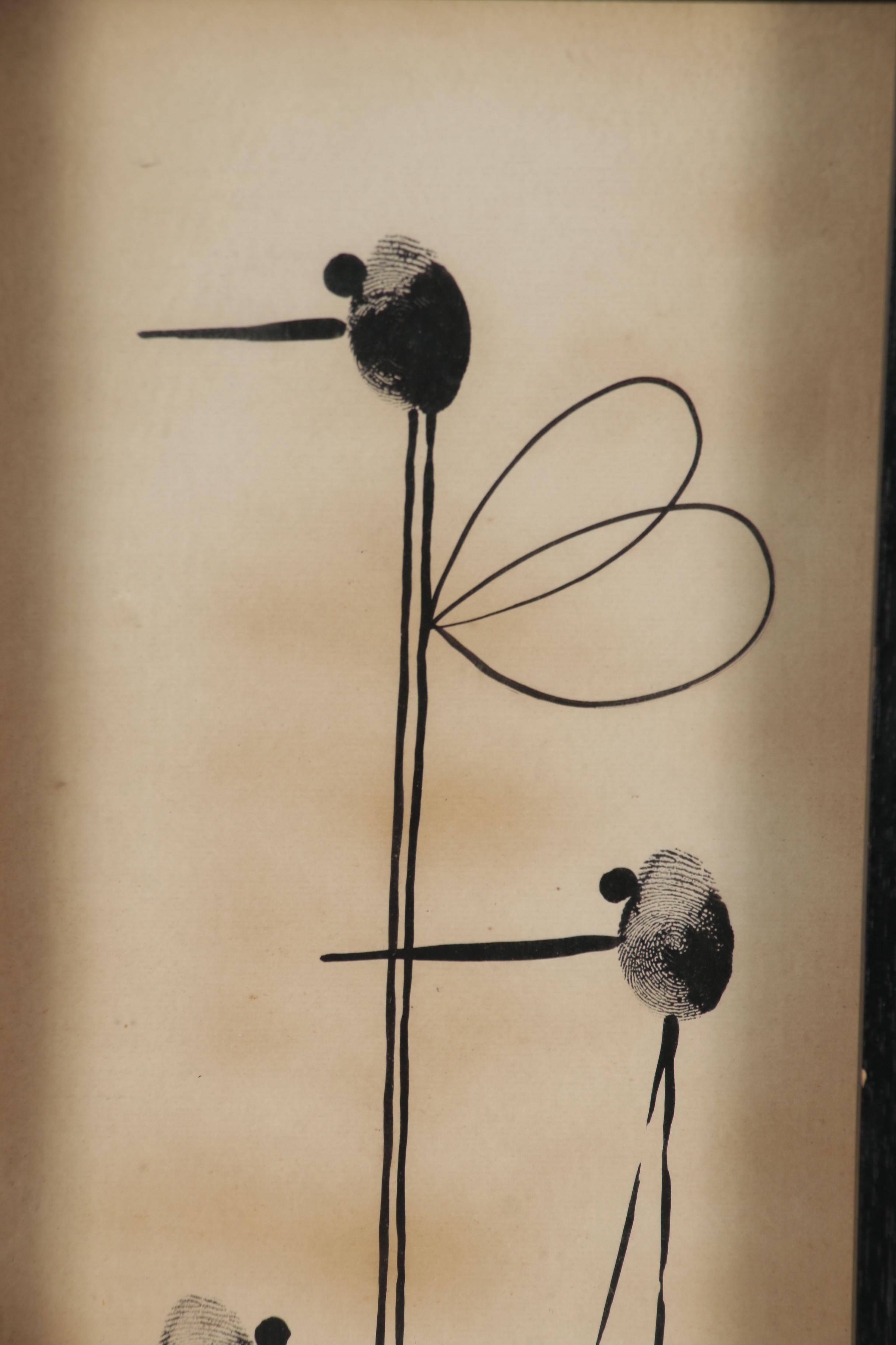 Emil Fingerprint Ink Drawings