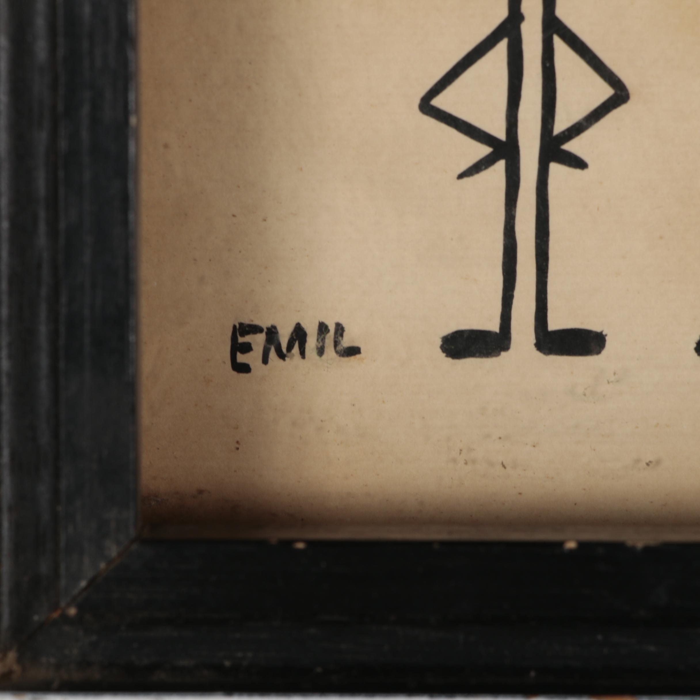 Emil Fingerprint Ink Drawings