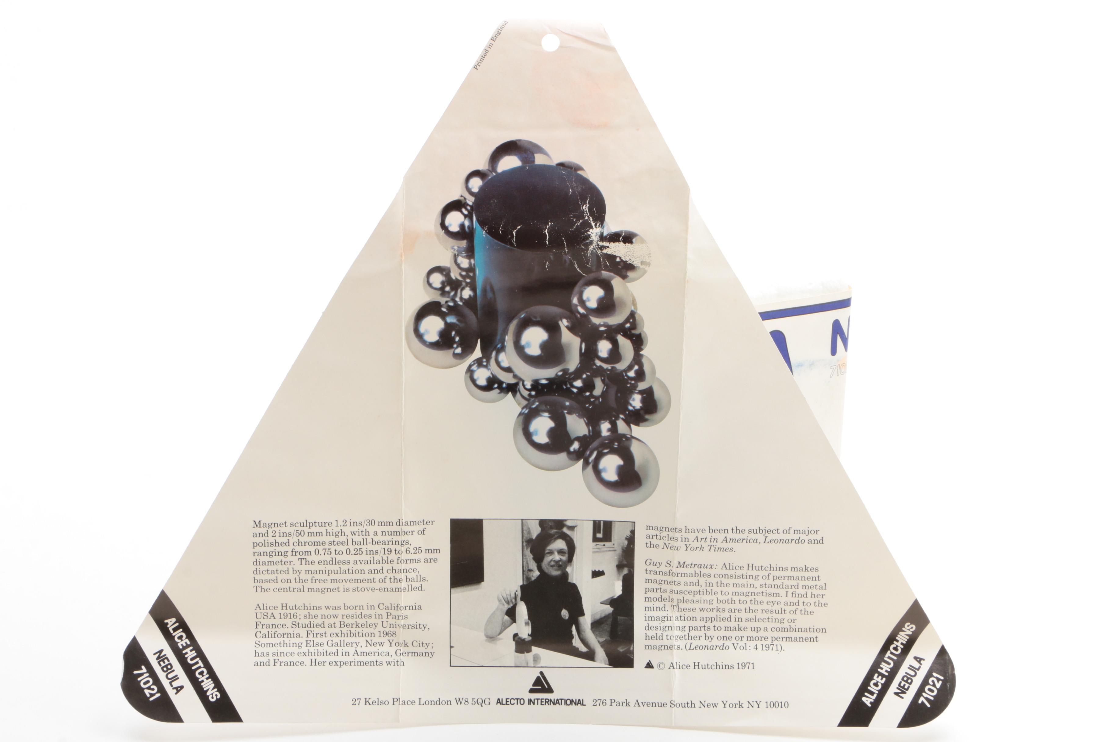 Alice Hutchins Magnetic Sculpture "Nebula", 1971