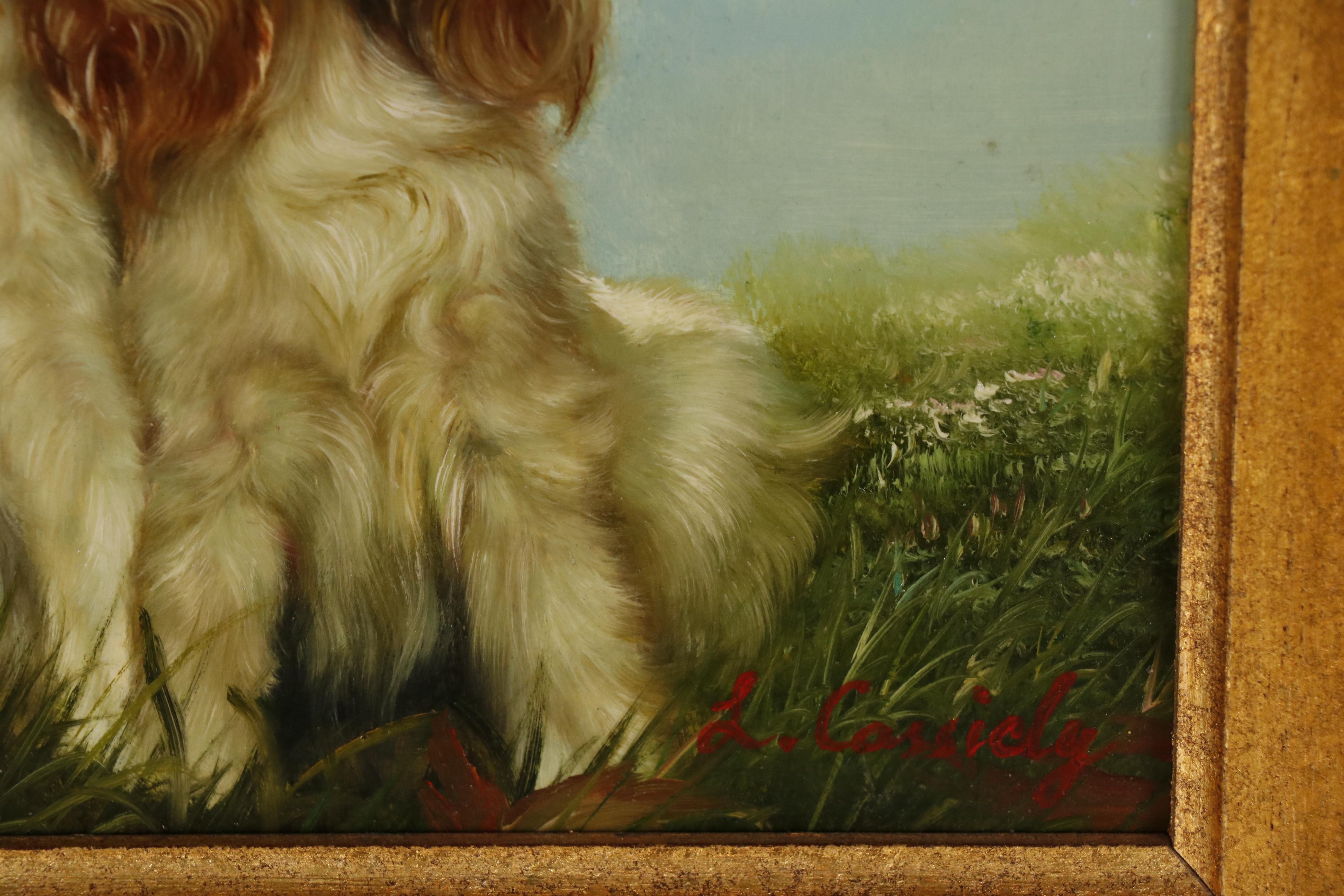 Laura E. Cassidy Oil Painting of Cocker Spaniel Puppies