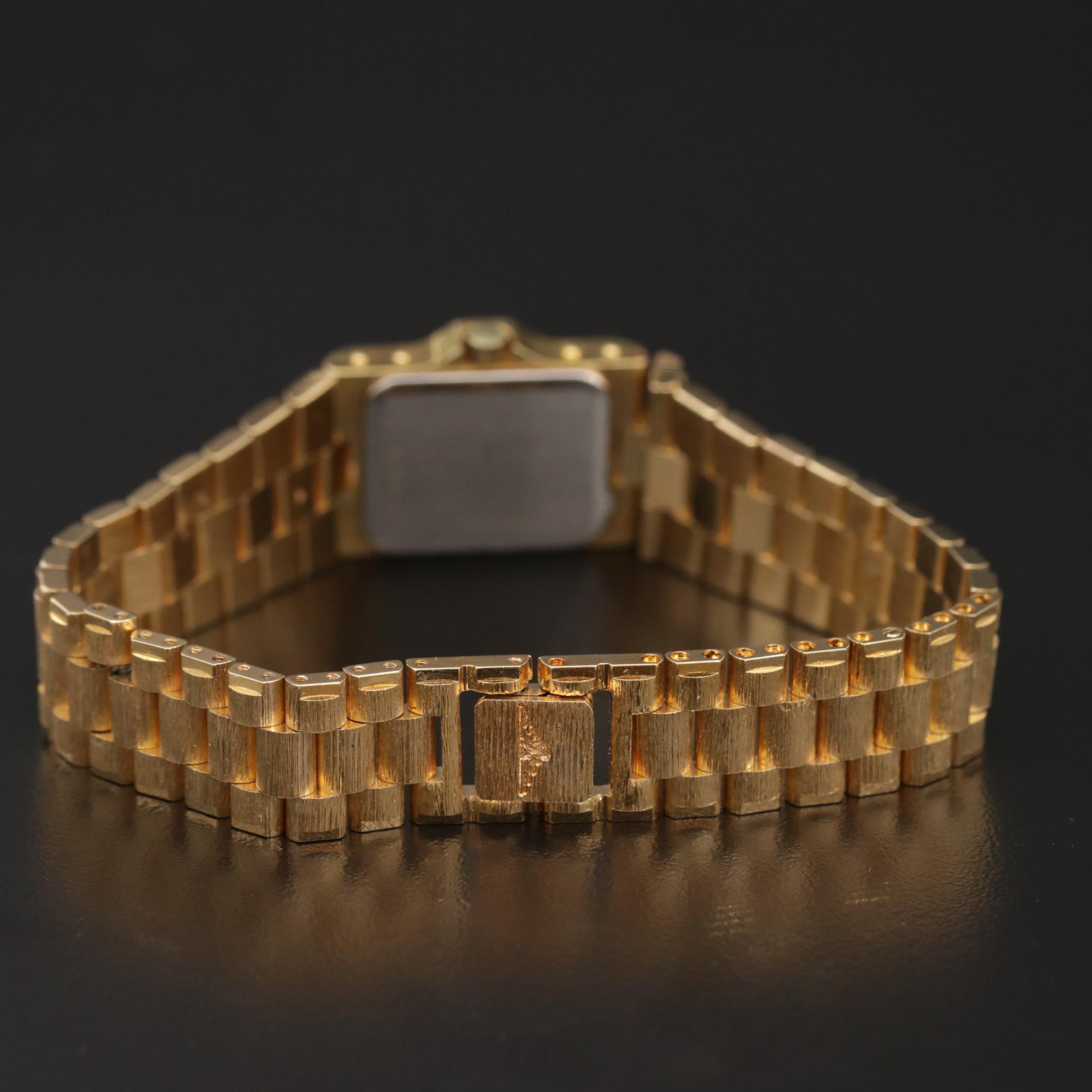 Vintage Longines Gold Tone Diamond Dial Quartz Watch