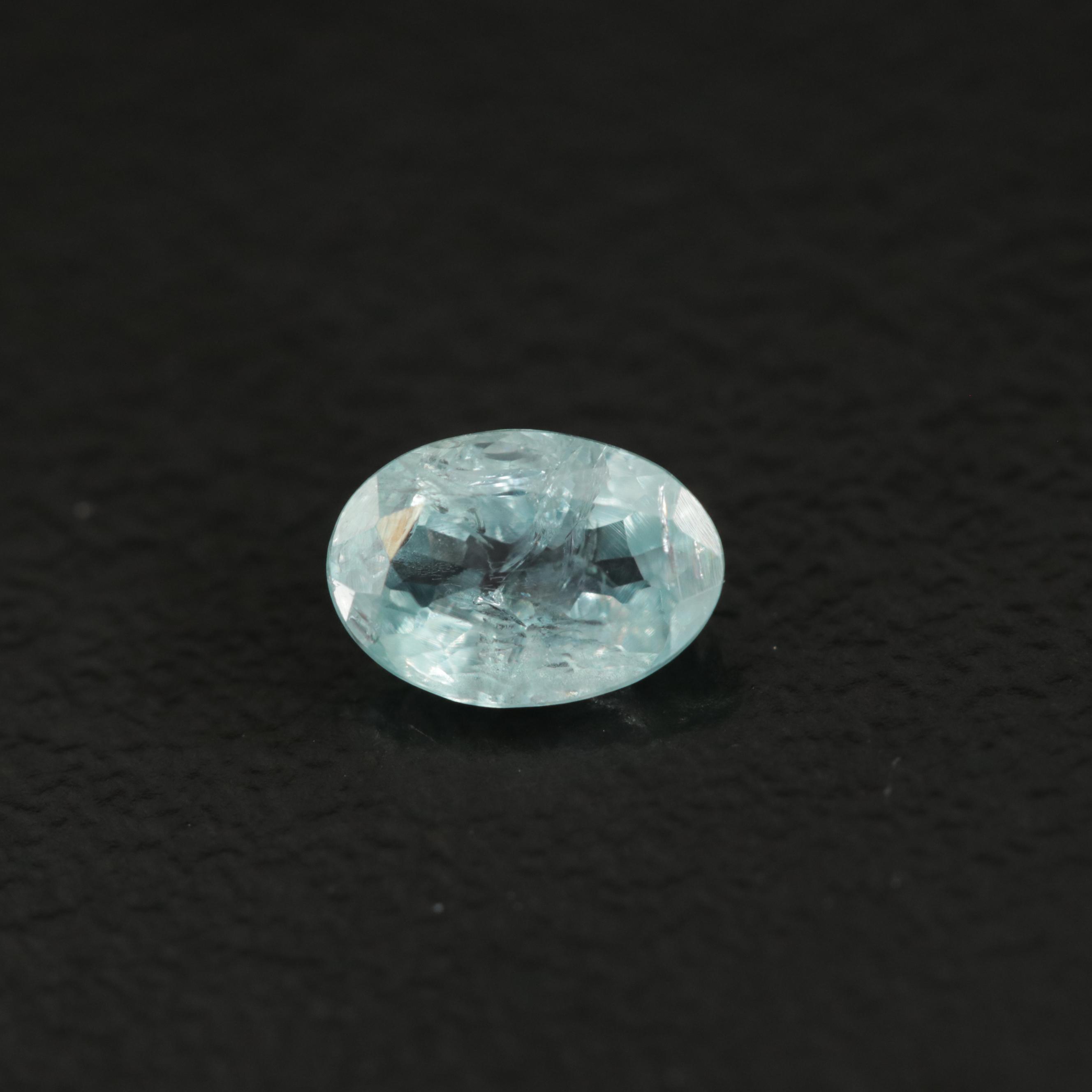 Loose 0.41 CT Oval Faceted Alexandrite