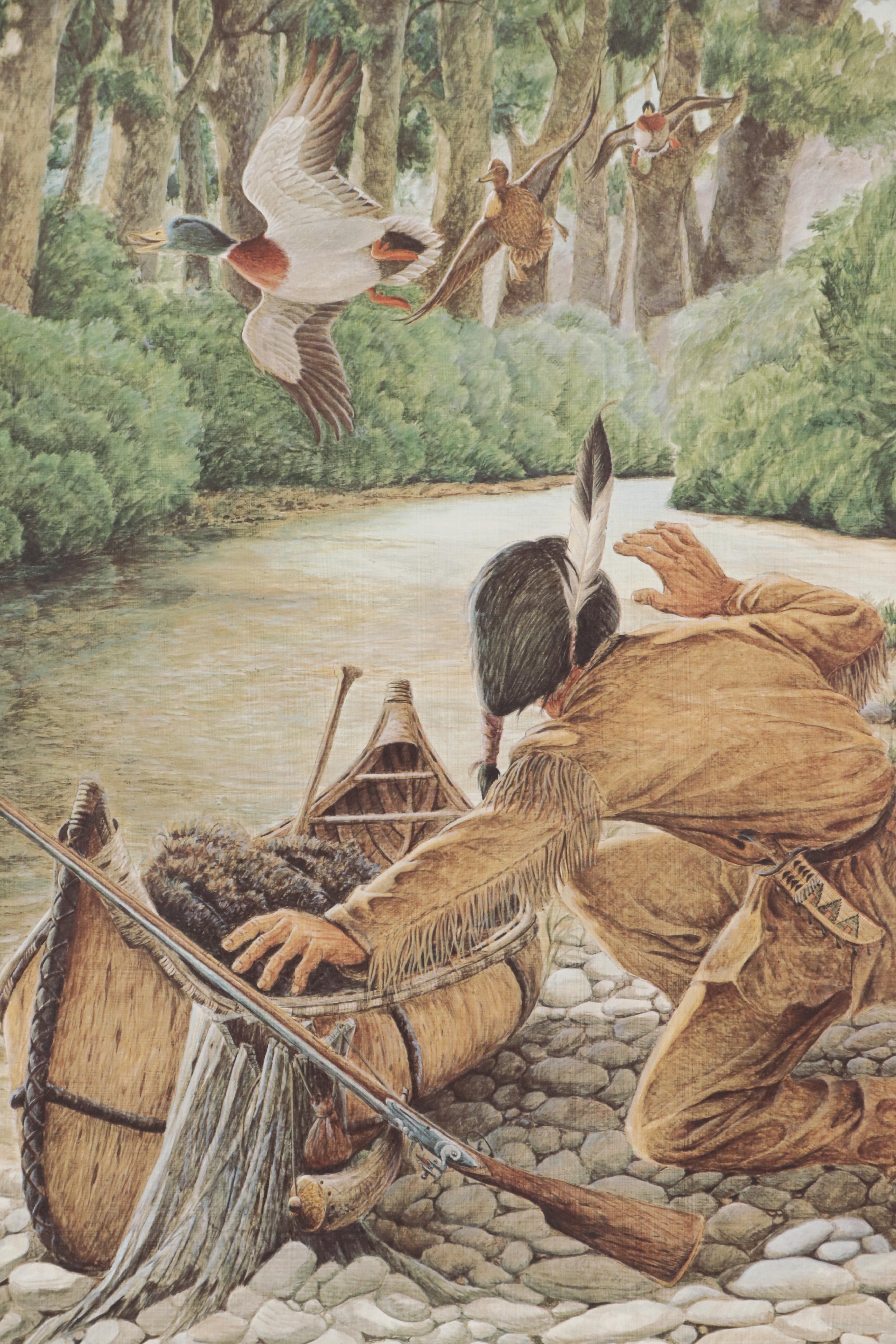 John Ruthven Offset Lithograph "Shawnee Indian"