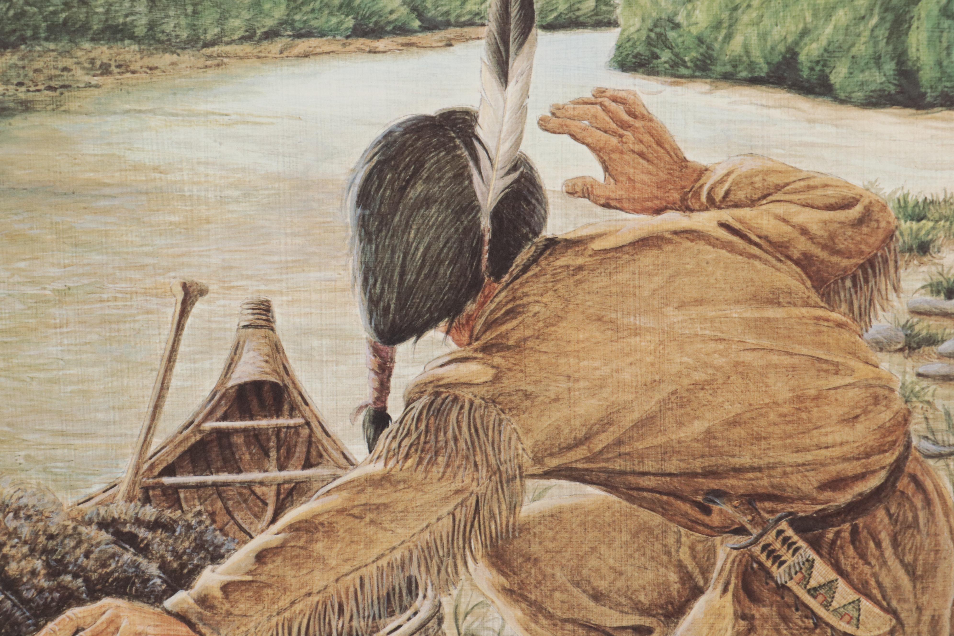 John Ruthven Offset Lithograph "Shawnee Indian"