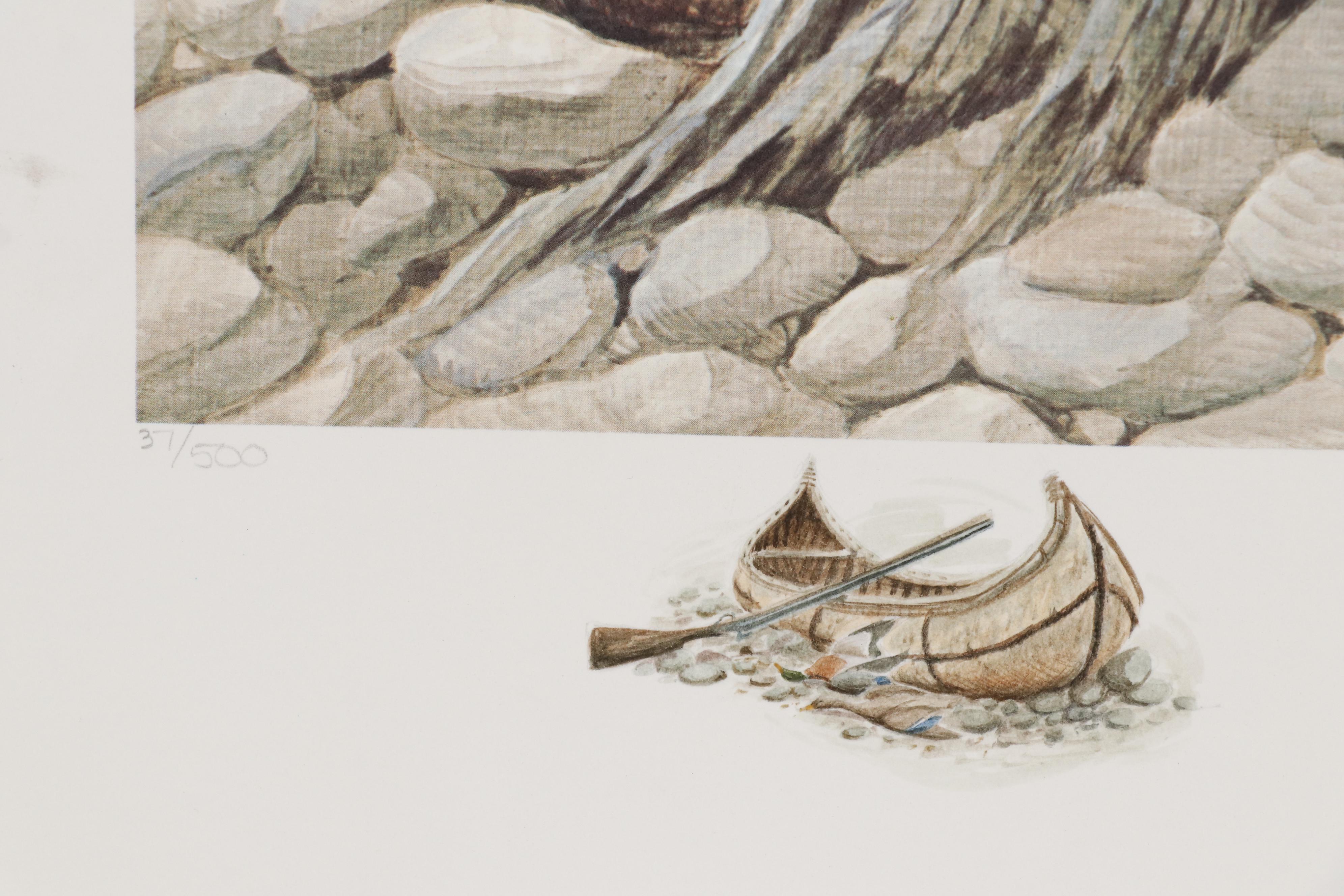 John Ruthven Offset Lithograph "Shawnee Indian"