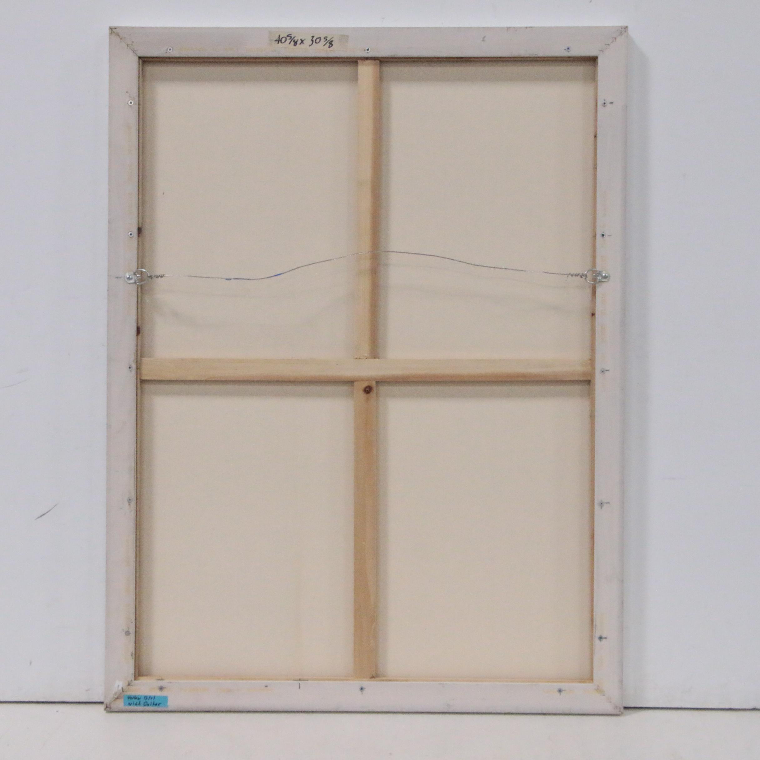 Pang Jen Figural Oil Painting "Yellow Girl with Guitar"