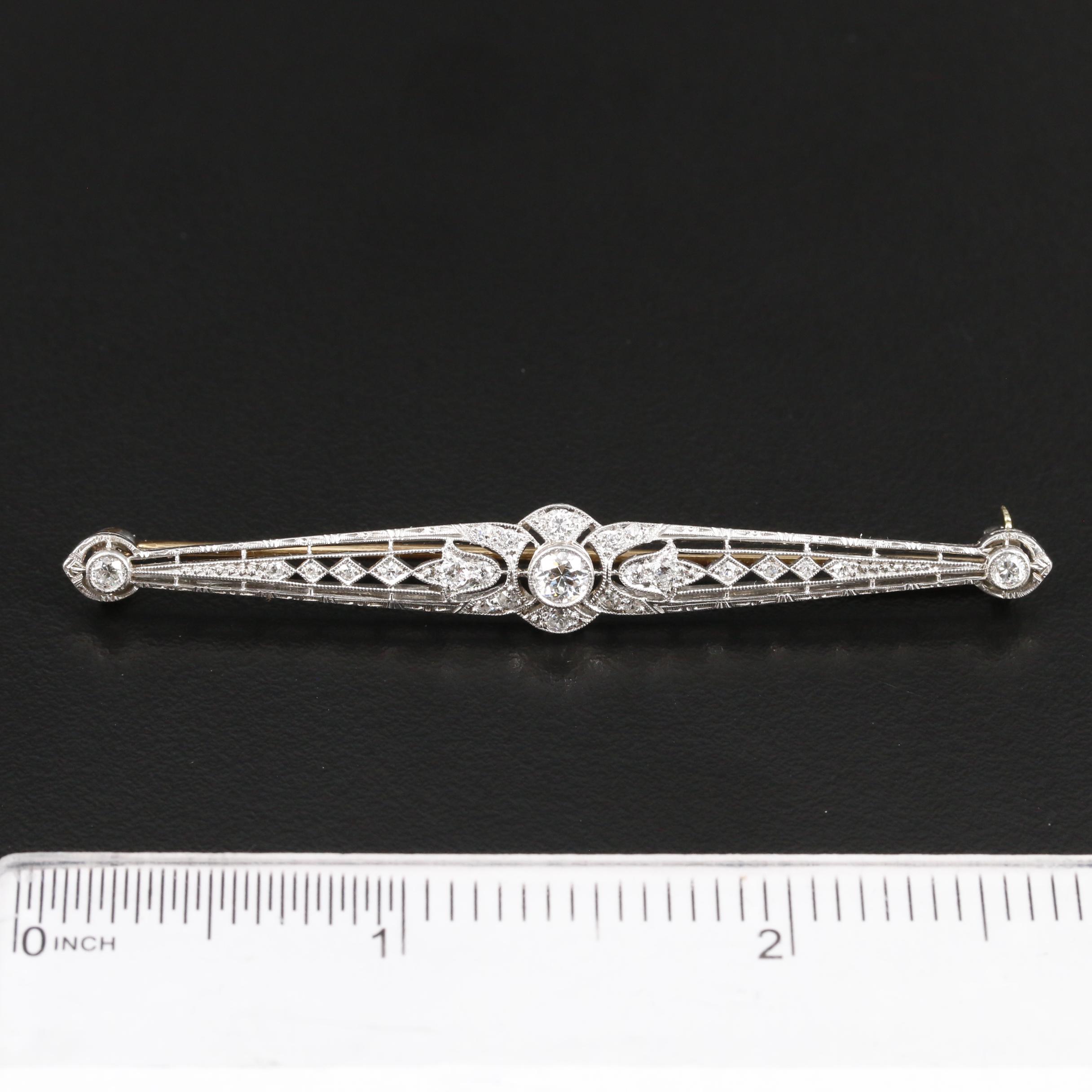 Krementz Edwardian Platinum Diamond Brooch