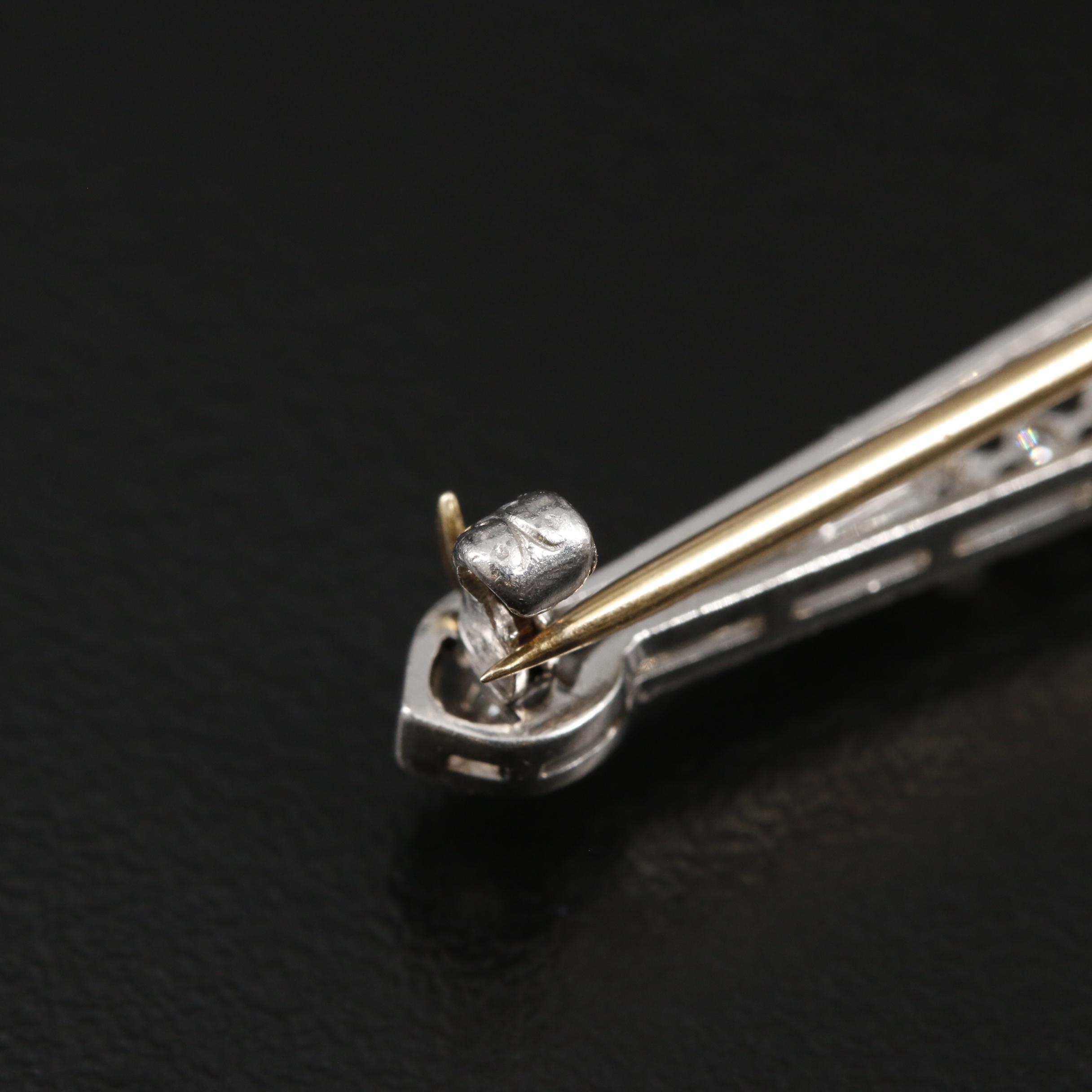 Krementz Edwardian Platinum Diamond Brooch