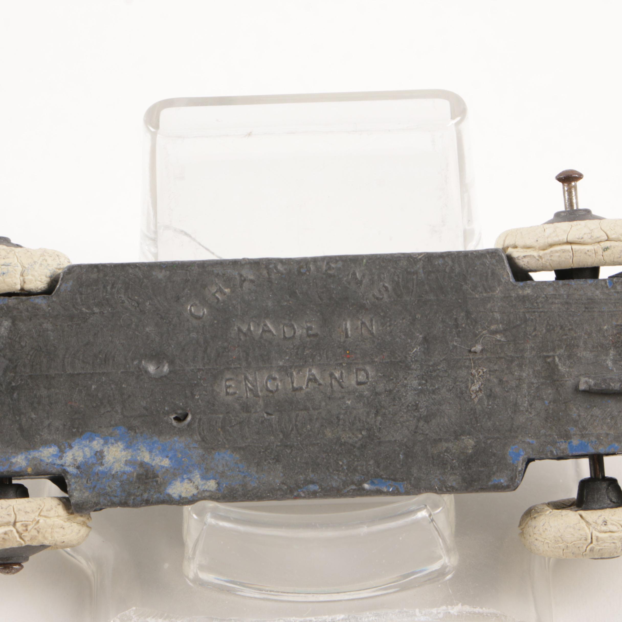 Charbens Cast Metal "Bluebird Speed Racer" Toy Car, Early to Mid 20th Century