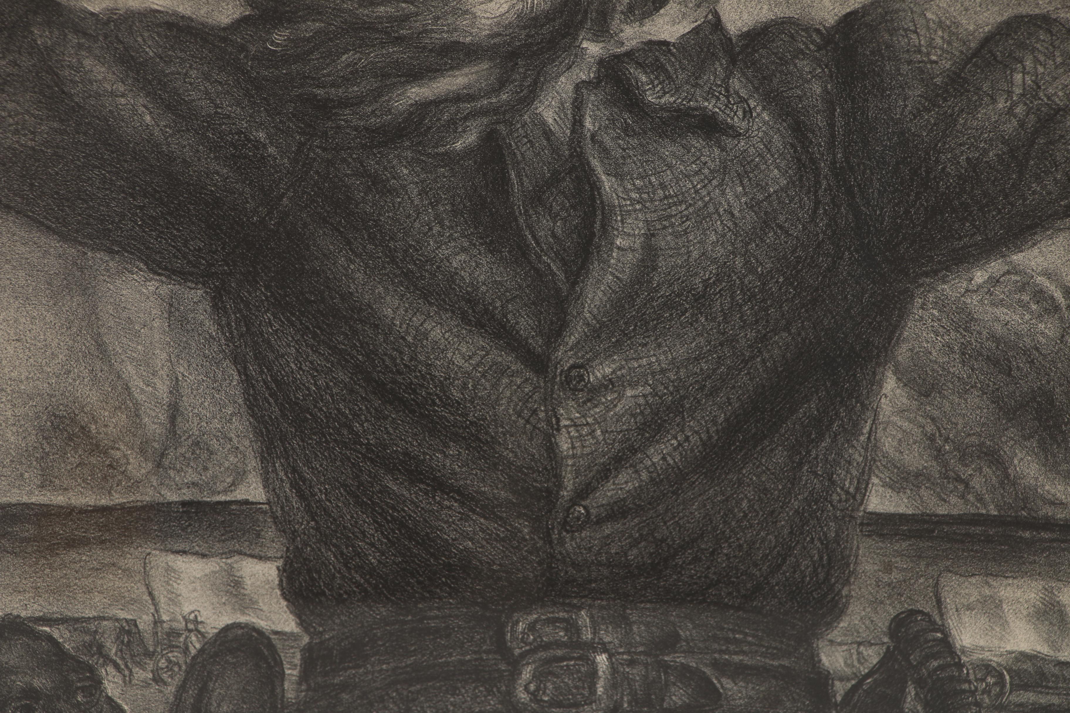 John Steuart Curry Associated American Artists Lithograph "John Brown", 1940