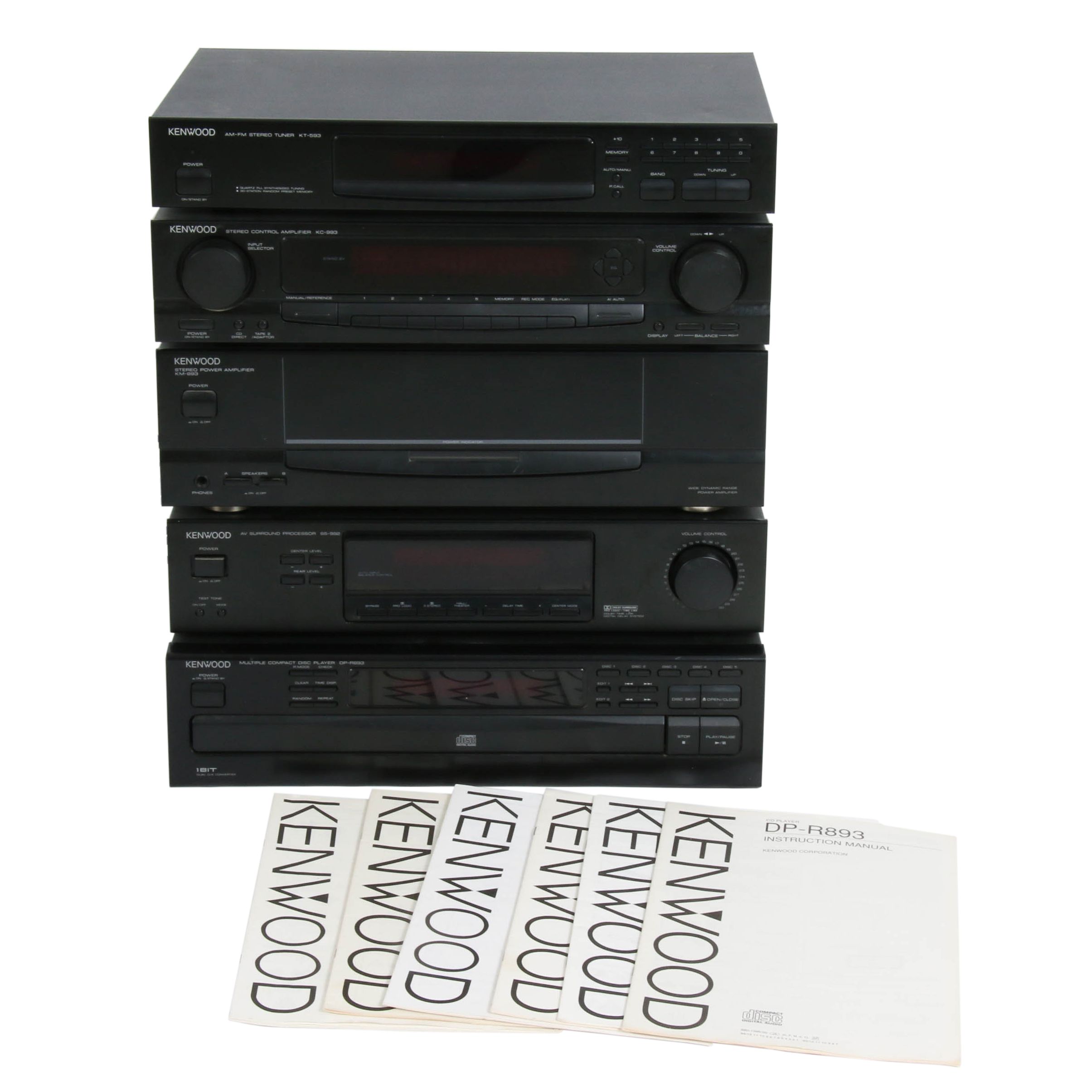 Kenwood Five-Piece Stereo System, 1990s