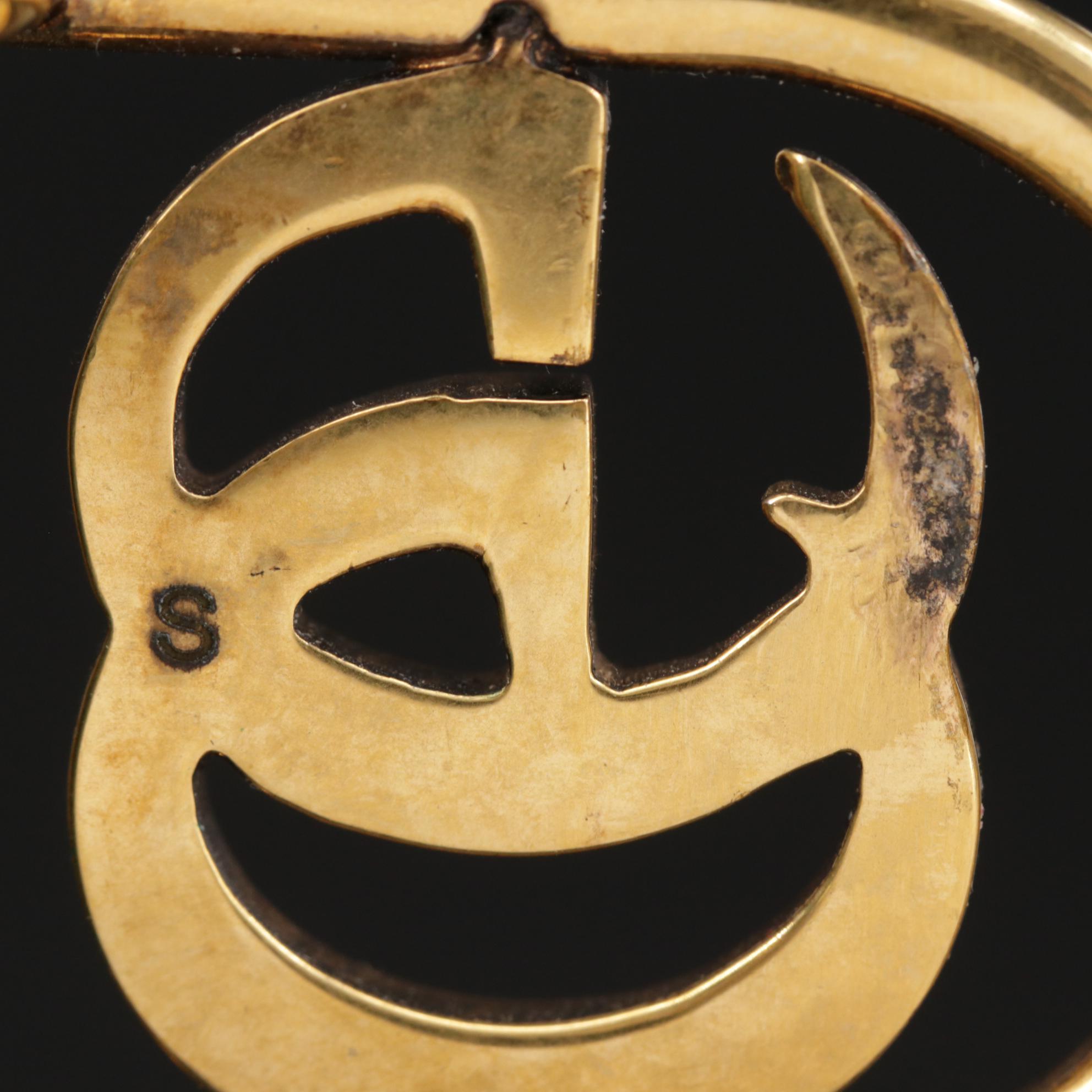 Gucci 'Double G' Buckle Leather Bracelet