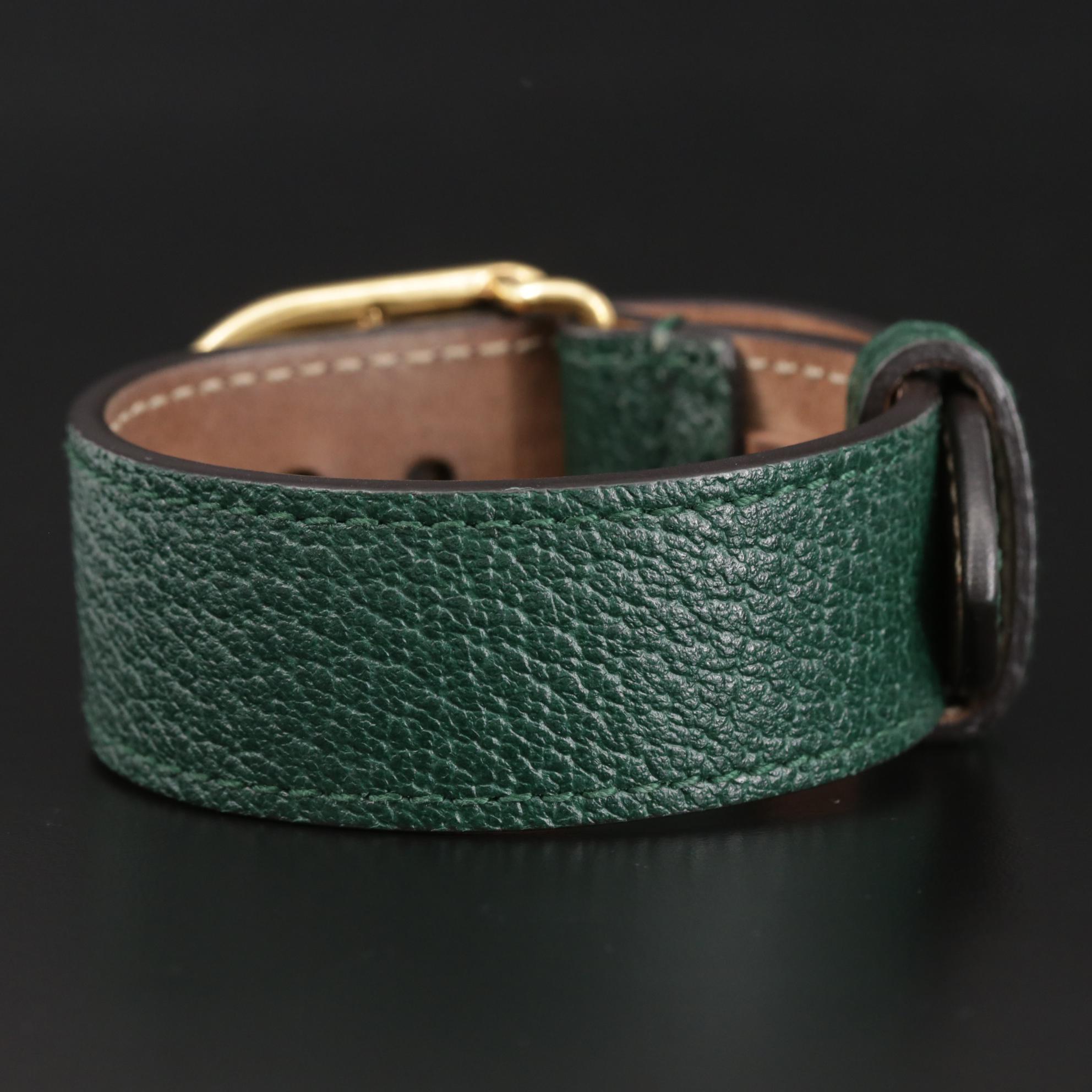 Gucci 'Double G' Buckle Leather Bracelet