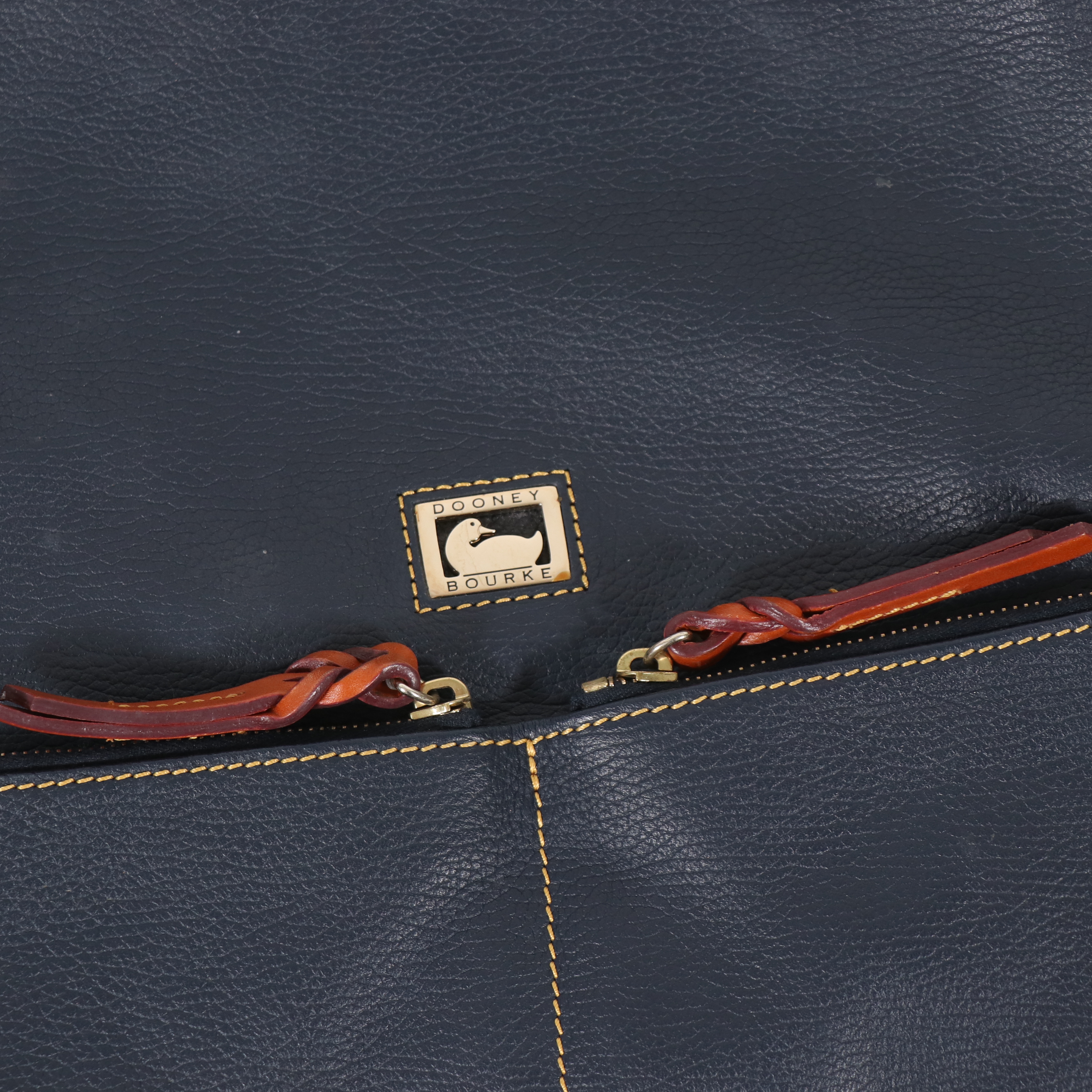 Dooney & Bourke Pebbled Navy Leather Hobo Bag