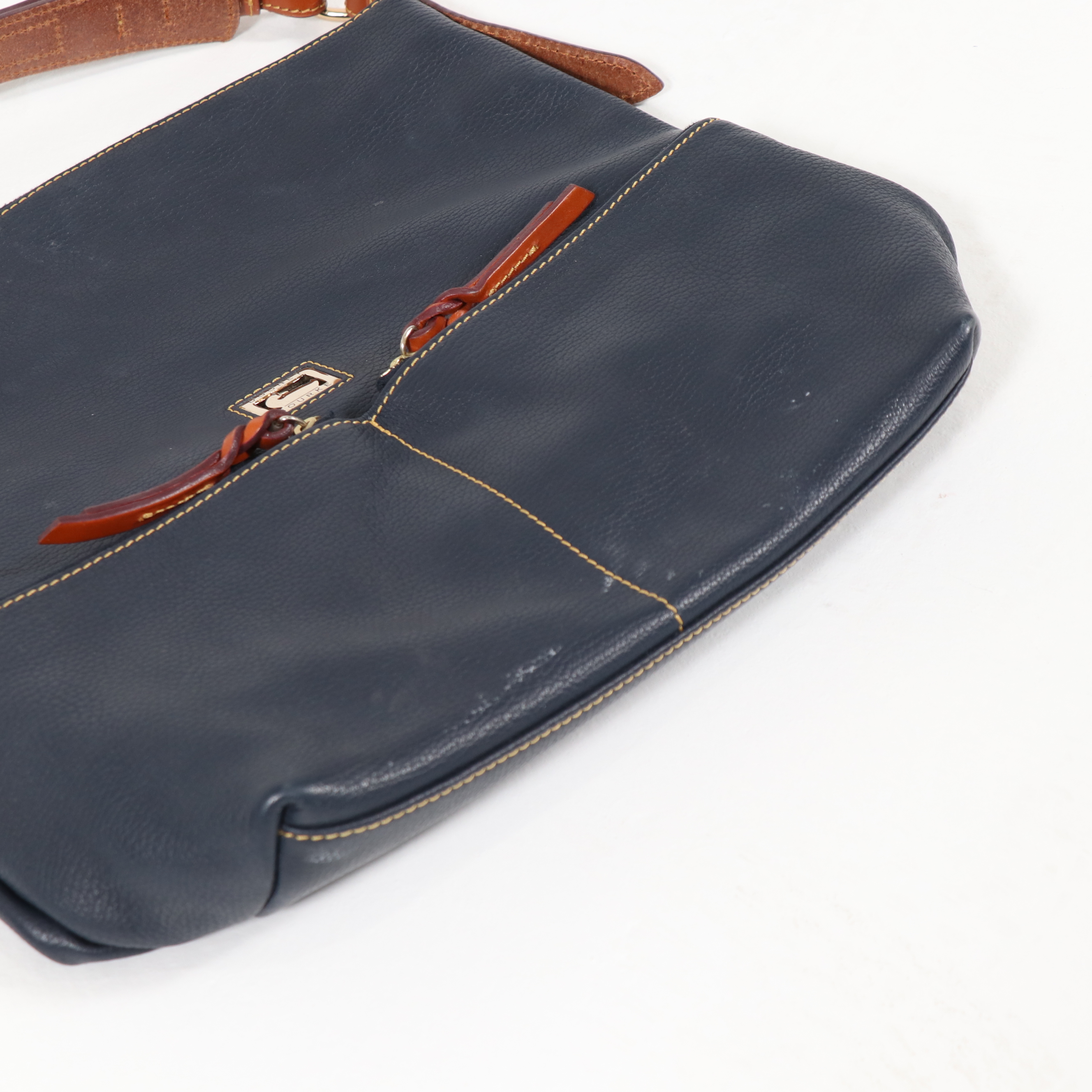 Dooney & Bourke Pebbled Navy Leather Hobo Bag