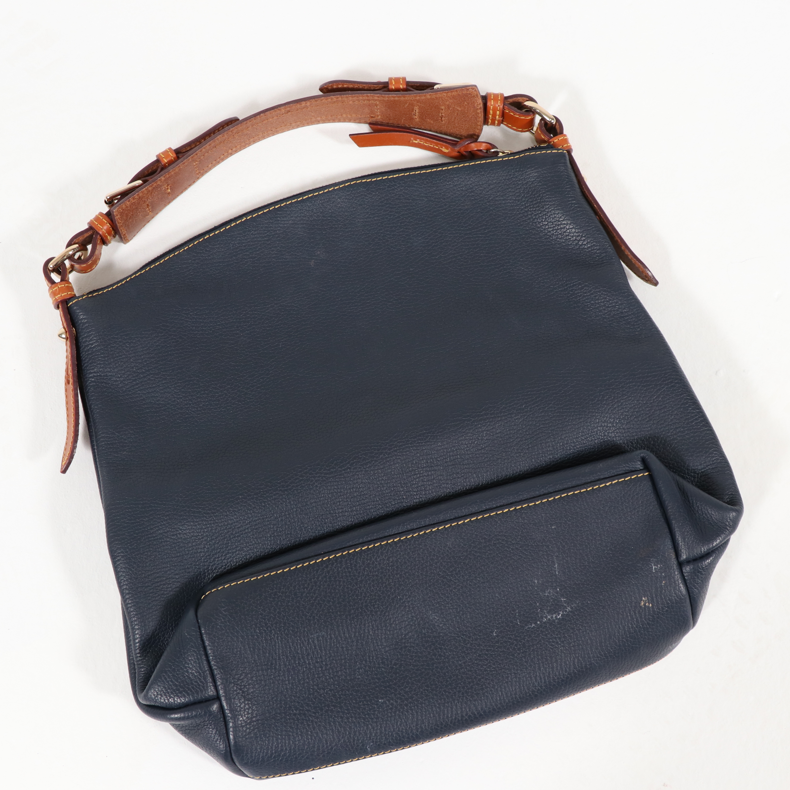 Dooney & Bourke Pebbled Navy Leather Hobo Bag