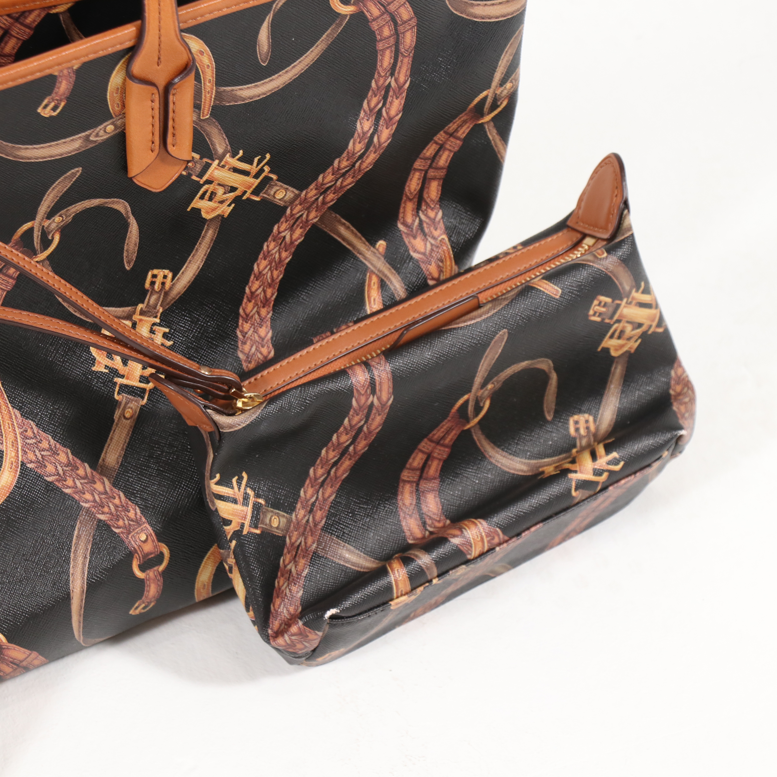 Ralph Lauren Caldwell Belting Classic Tote, Wristlet and Zip Around Wallet