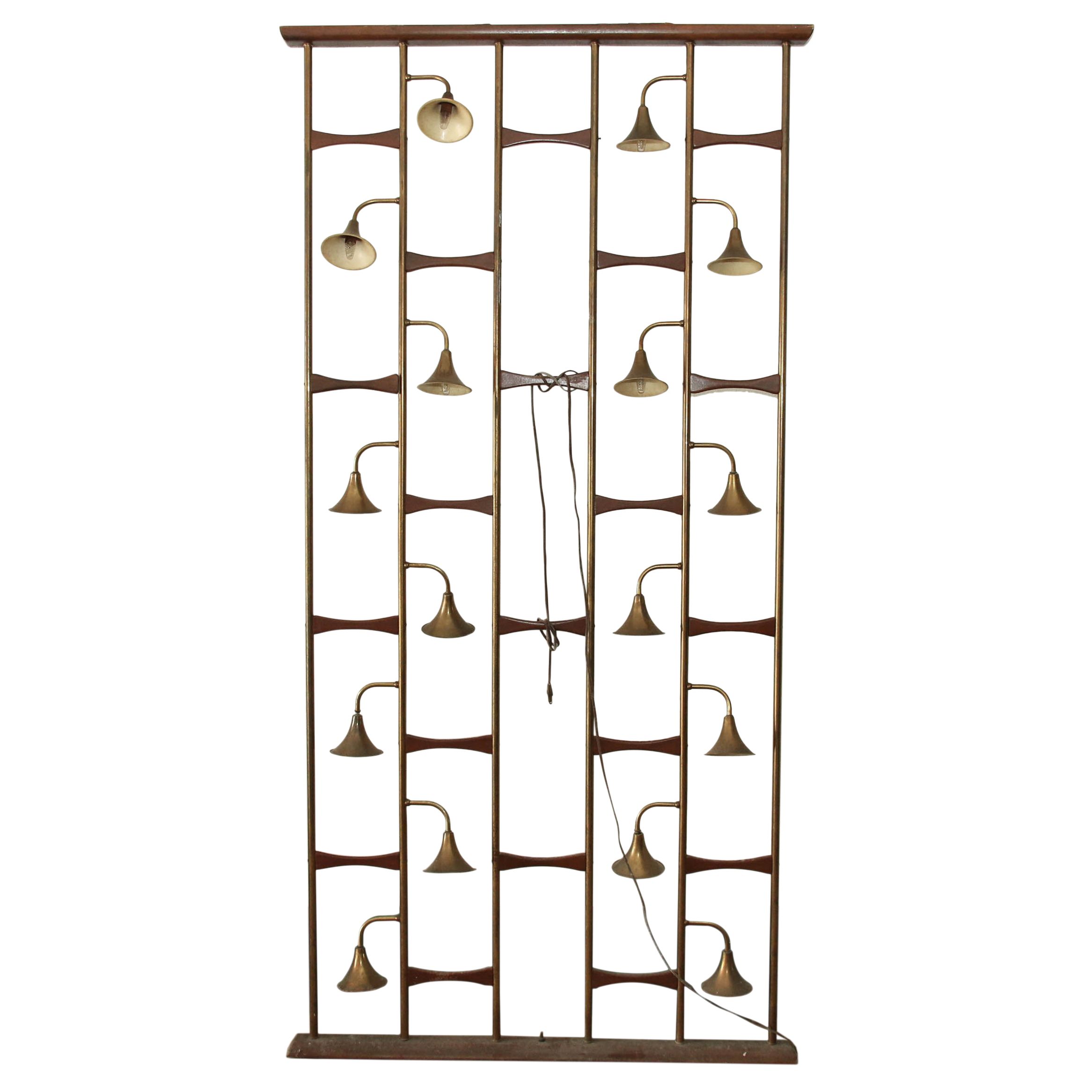 Mid Century Modern Room Divider Lamp Screen