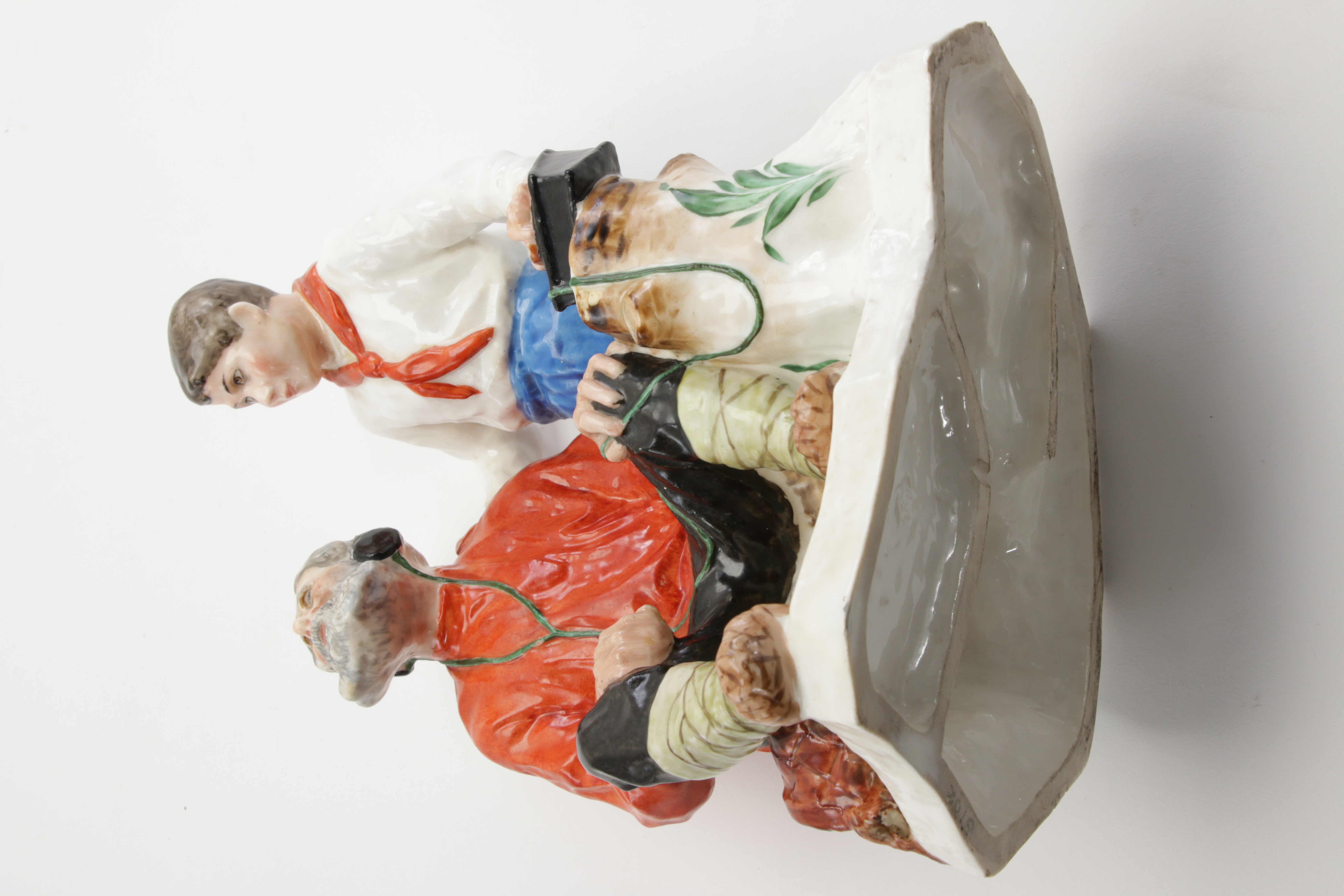 Soviet Russian Porcelain Group "Radio for the Village" by Naum Kongiser