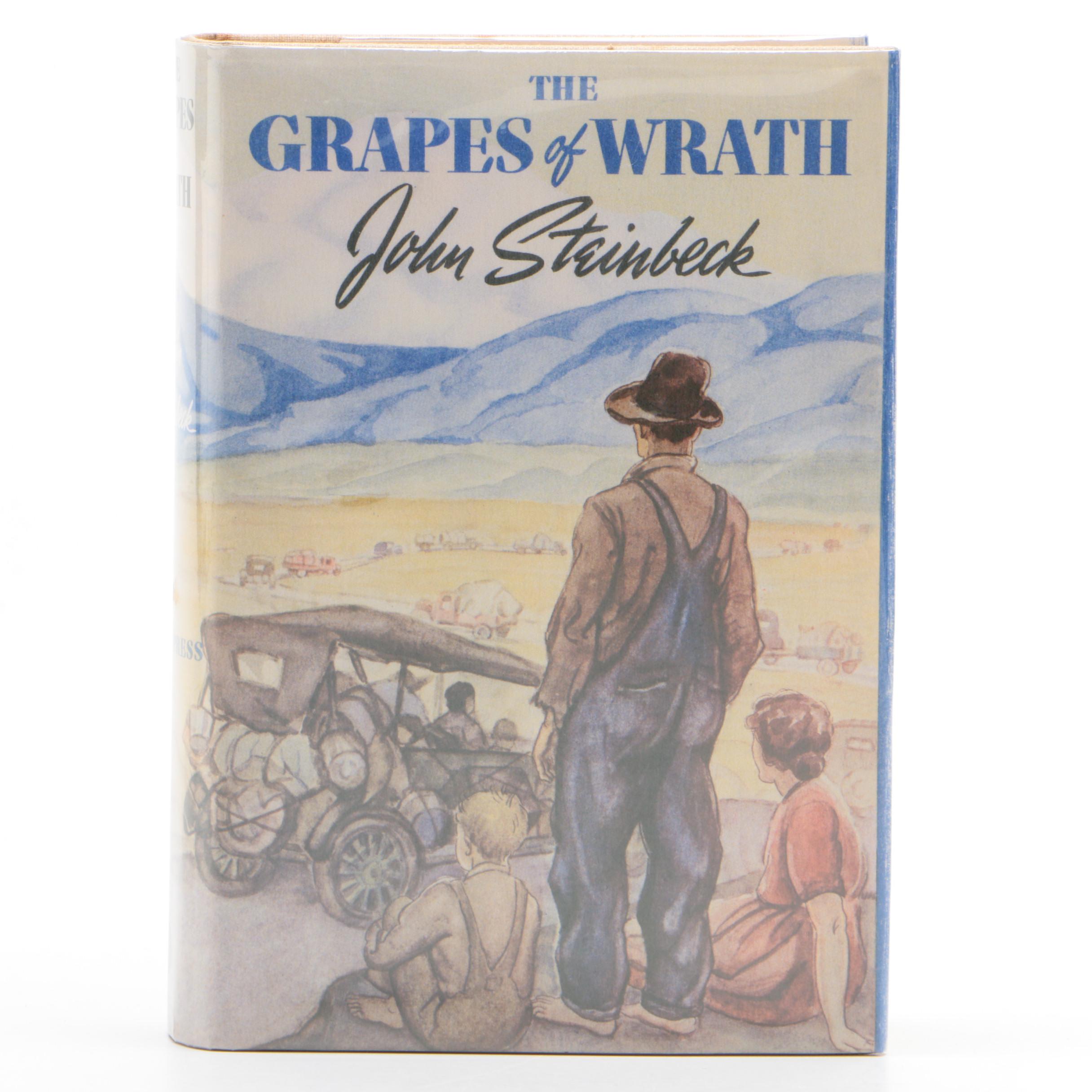 First Edition "The Grapes of Wrath" by Steinbeck with Facsimile Jacket, 1939