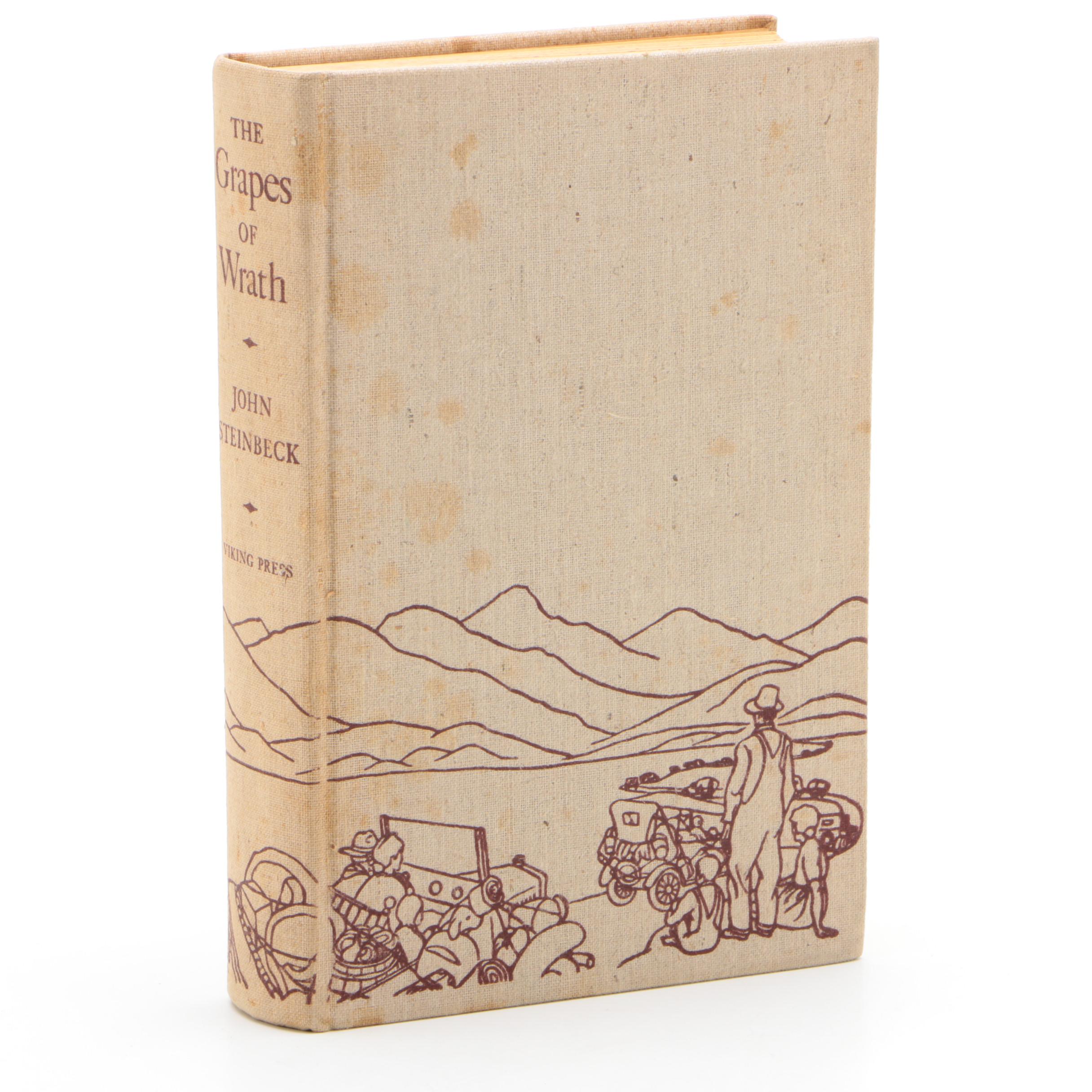 First Edition "The Grapes of Wrath" by Steinbeck with Facsimile Jacket, 1939