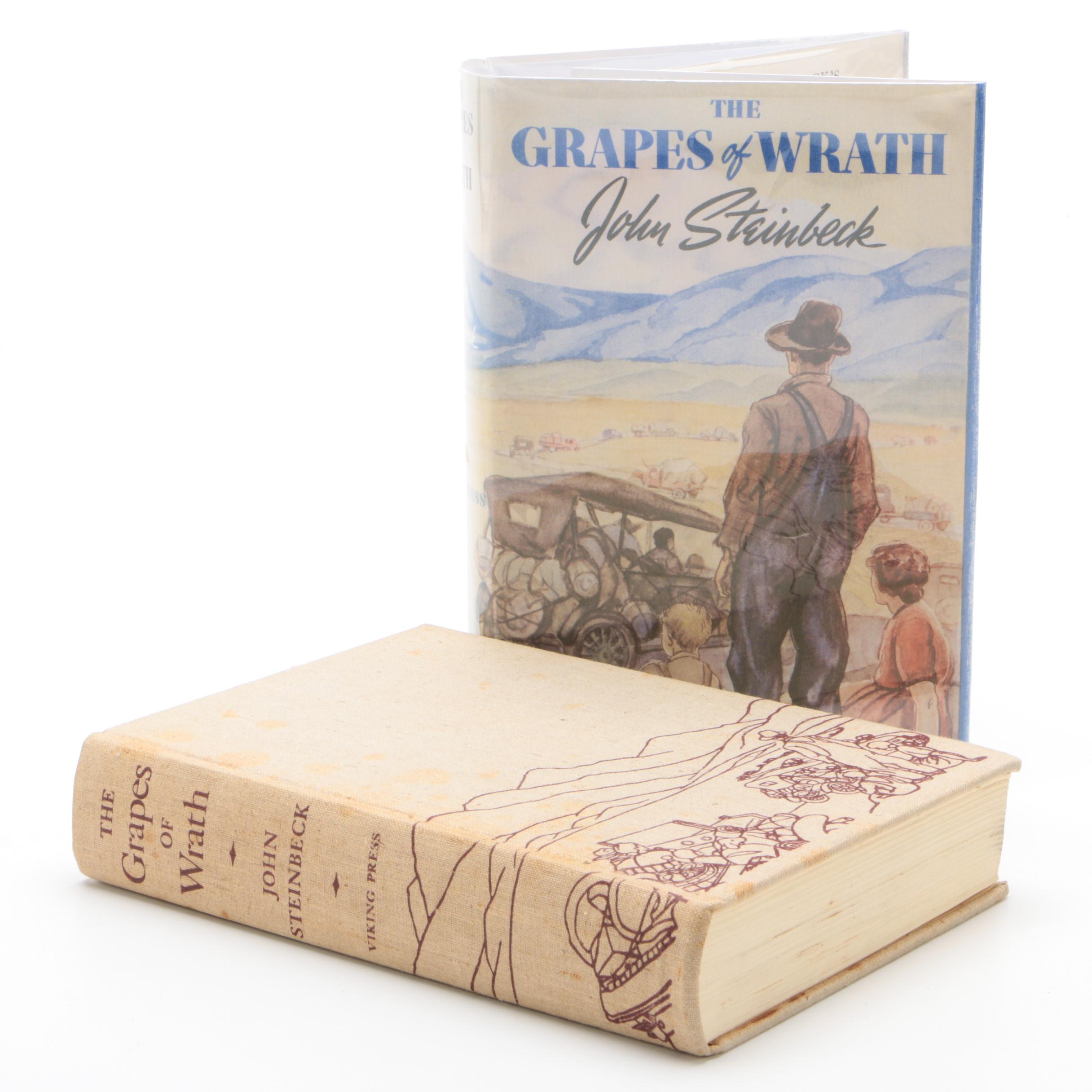 First Edition "The Grapes of Wrath" by Steinbeck with Facsimile Jacket, 1939
