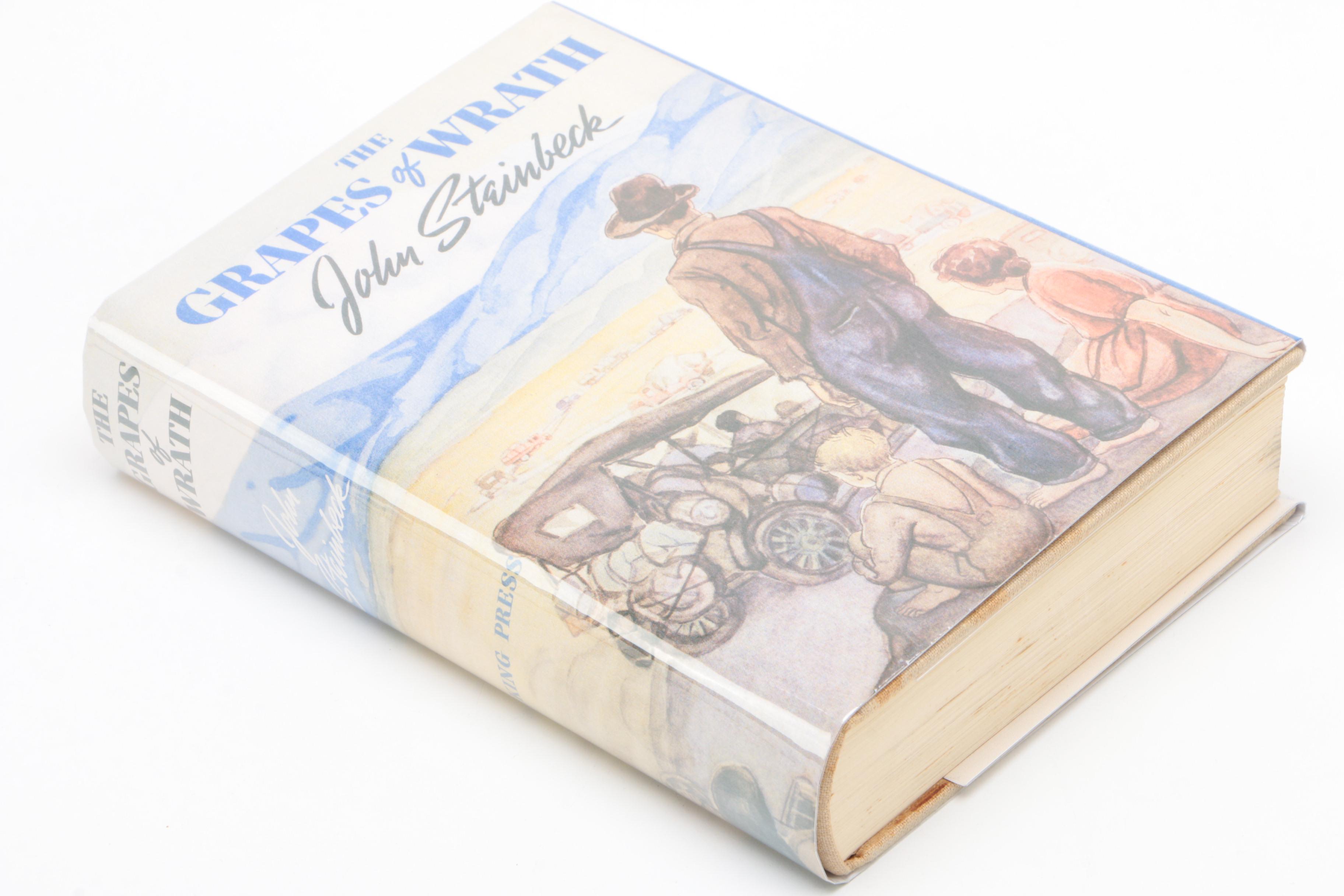 First Edition "The Grapes of Wrath" by Steinbeck with Facsimile Jacket, 1939